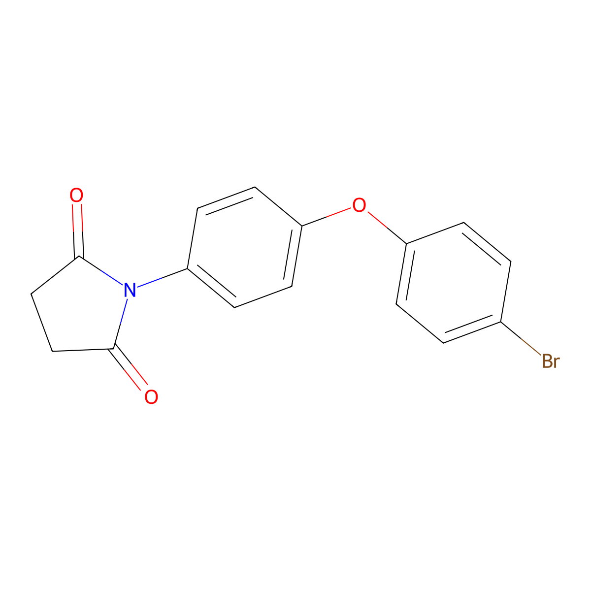 1-[4-(4-Bromophenoxy)phenyl]pyrrolidine-2,5-dione molecular structure, CAS 313395-15-2