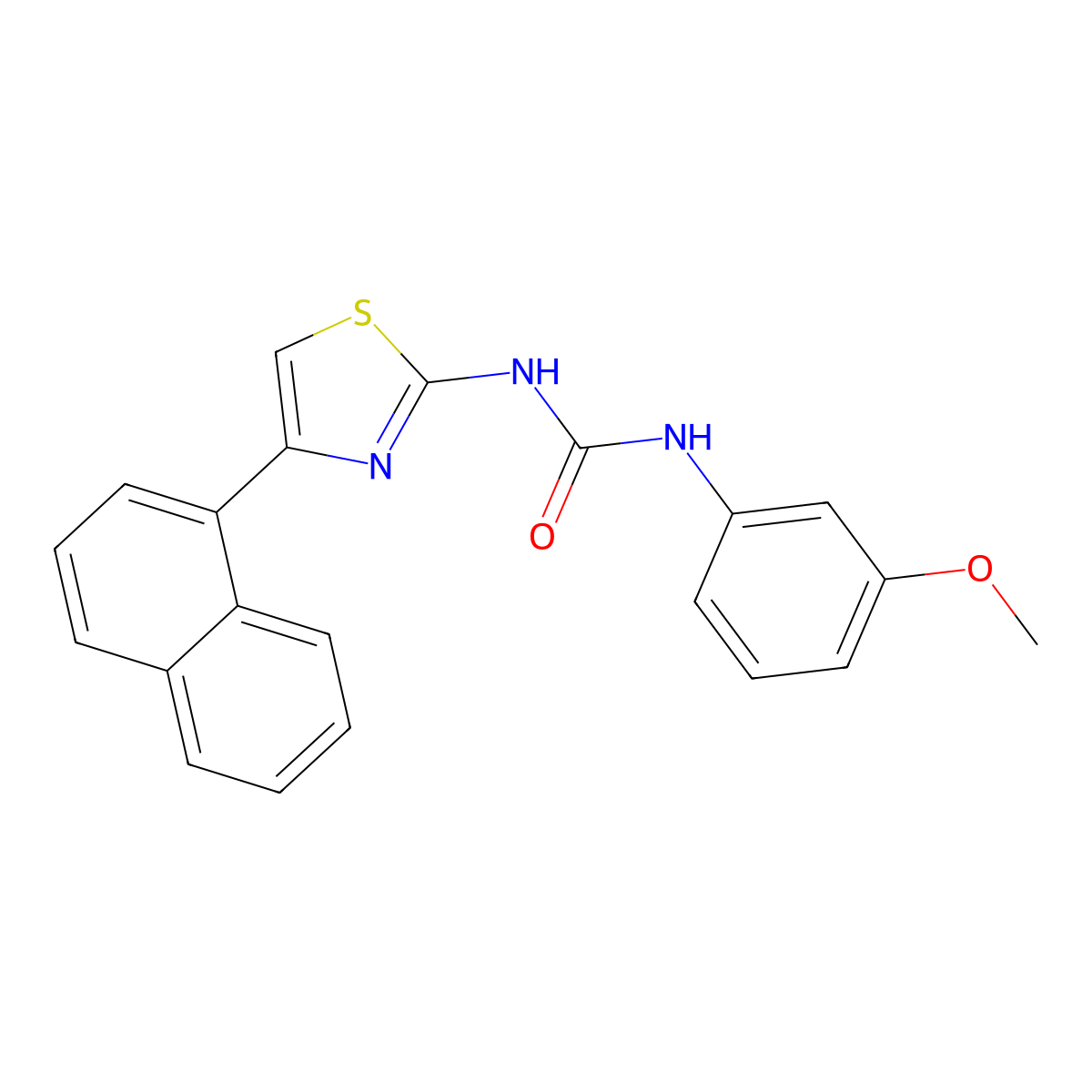 1-(3-Methoxyphenyl)-3-(4-(naphthalen-1-yl)thiazol-2-yl)urea molecular structure, CAS 313395-47-0