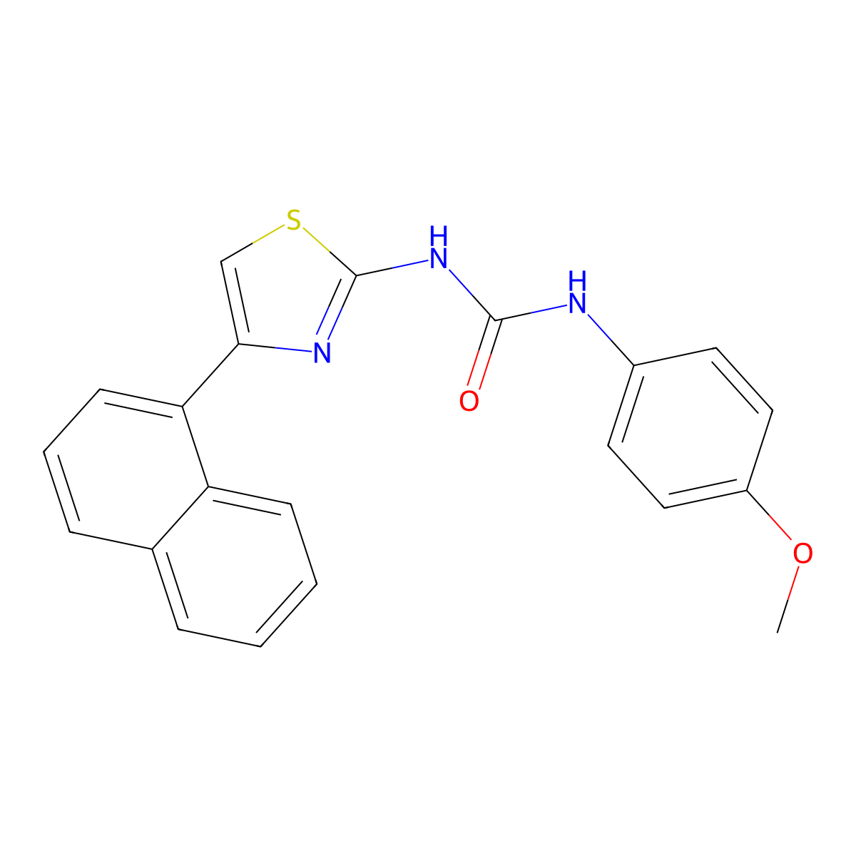 1-(4-Methoxyphenyl)-3-(4-(naphthalen-1-yl)thiazol-2-yl)urea molecular structure, CAS 313395-52-7