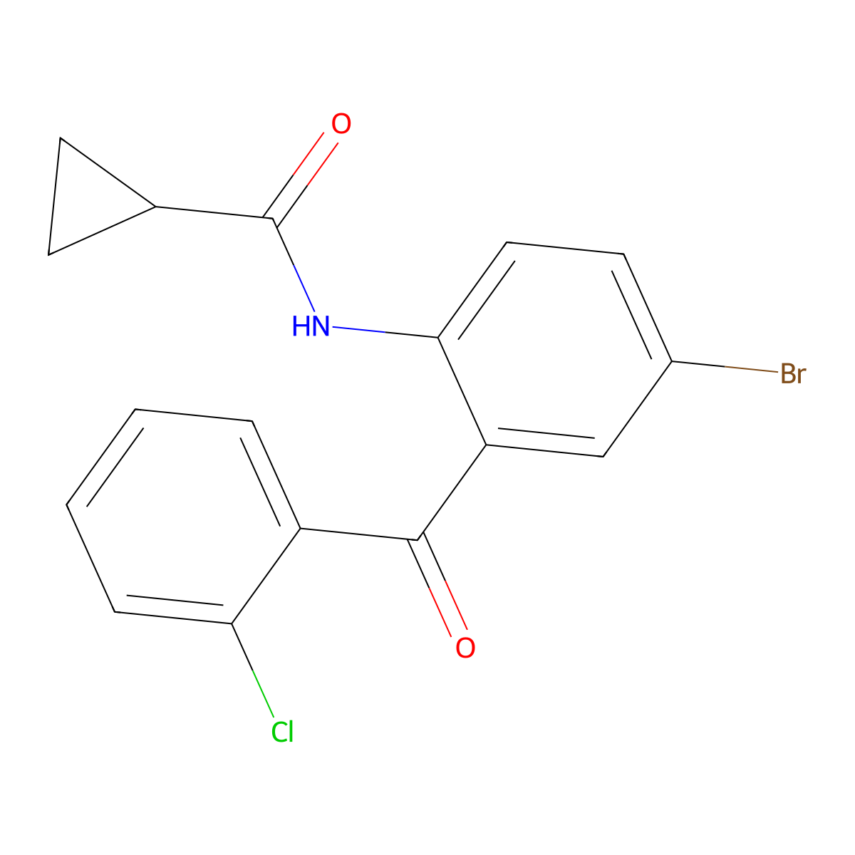 N-[4-bromo-2-(2-chlorobenzoyl)phenyl]cyclopropanecarboxamide molecular structure, CAS 313395-53-8