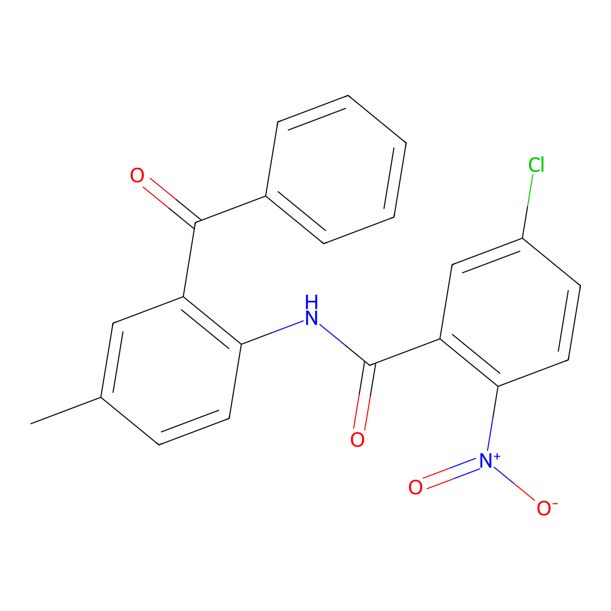 N-(2-benzoyl-4-methylphenyl)-5-chloro-2-nitrobenzamide molecular structure, CAS 313395-74-3