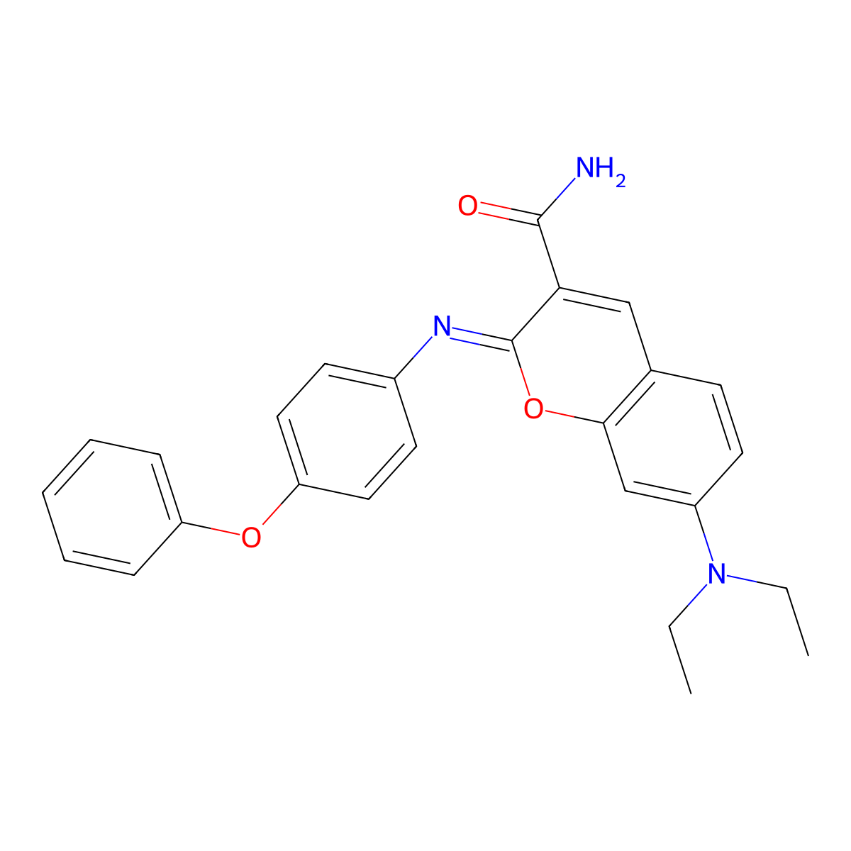 (2Z)-7-(diethylamino)-2-[(4-phenoxyphenyl)imino]-2H-chromene-3-carboxamide molecular structure, CAS 313397-64-7