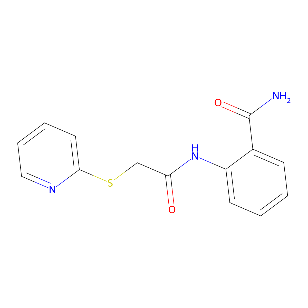 2-[(2-Pyridin-2-ylsulfanylacetyl)amino]benzamide molecular structure, CAS 313397-82-9