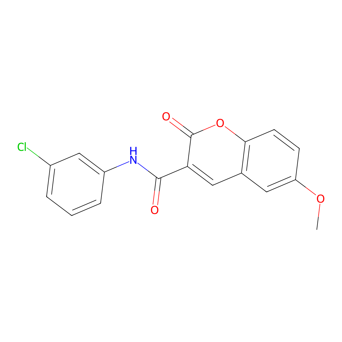 N-(3-chlorophenyl)-6-methoxy-2-oxo-2H-chromene-3-carboxamide molecular structure, CAS 313397-99-8
