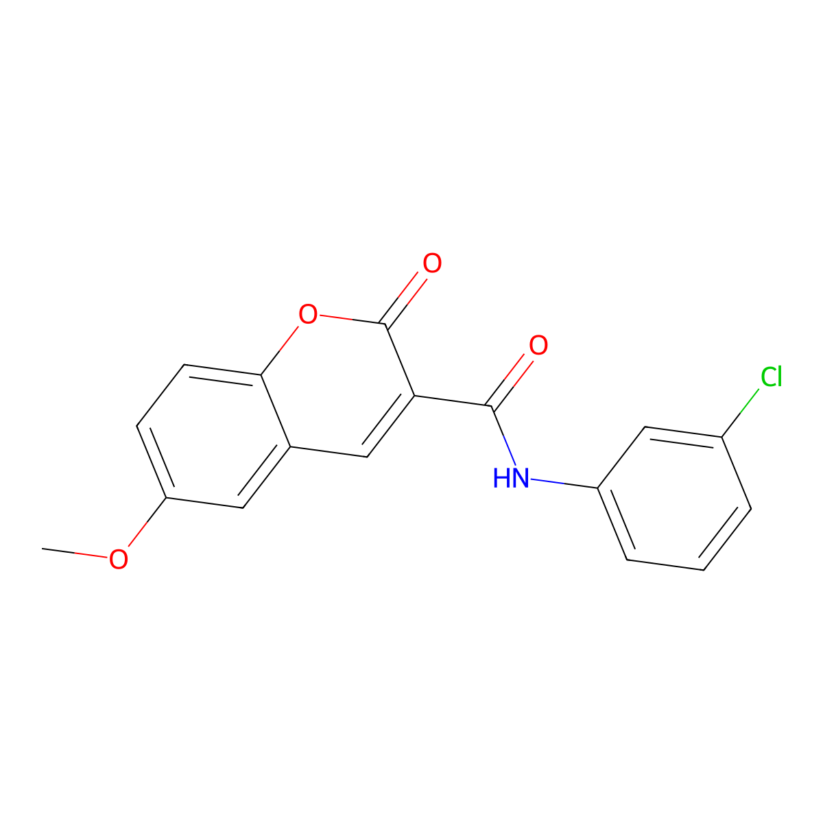 N-(3-chlorophenyl)-6-methoxy-2-oxo-2H-chromene-3-carboxamide molecular structure, CAS 313397-99-8