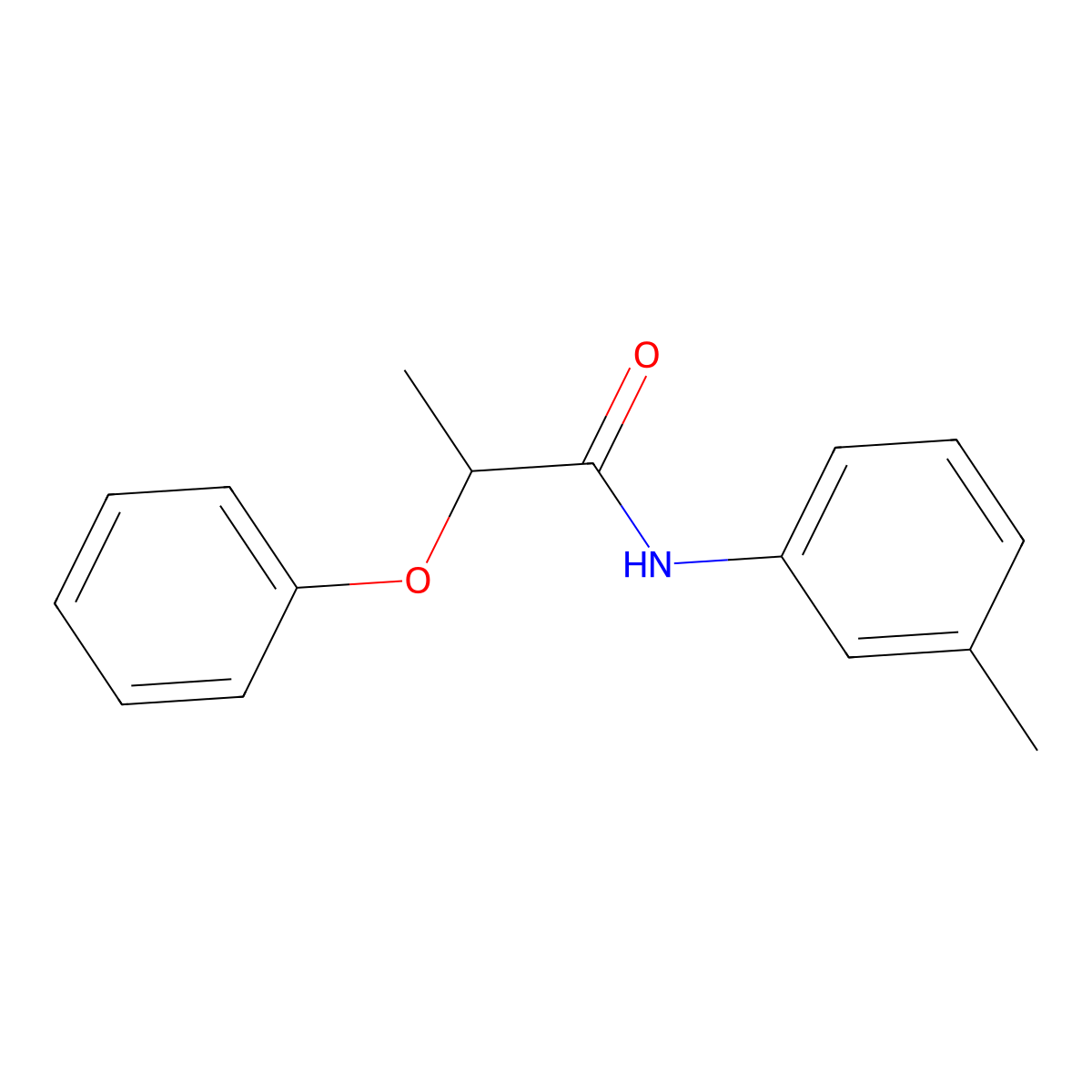 N-(3-methylphenyl)-2-phenoxypropanamide molecular structure, CAS 313398-18-4
