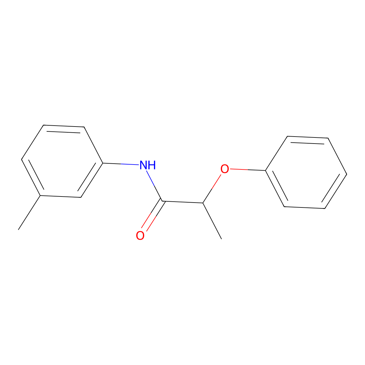 N-(3-methylphenyl)-2-phenoxypropanamide molecular structure, CAS 313398-18-4