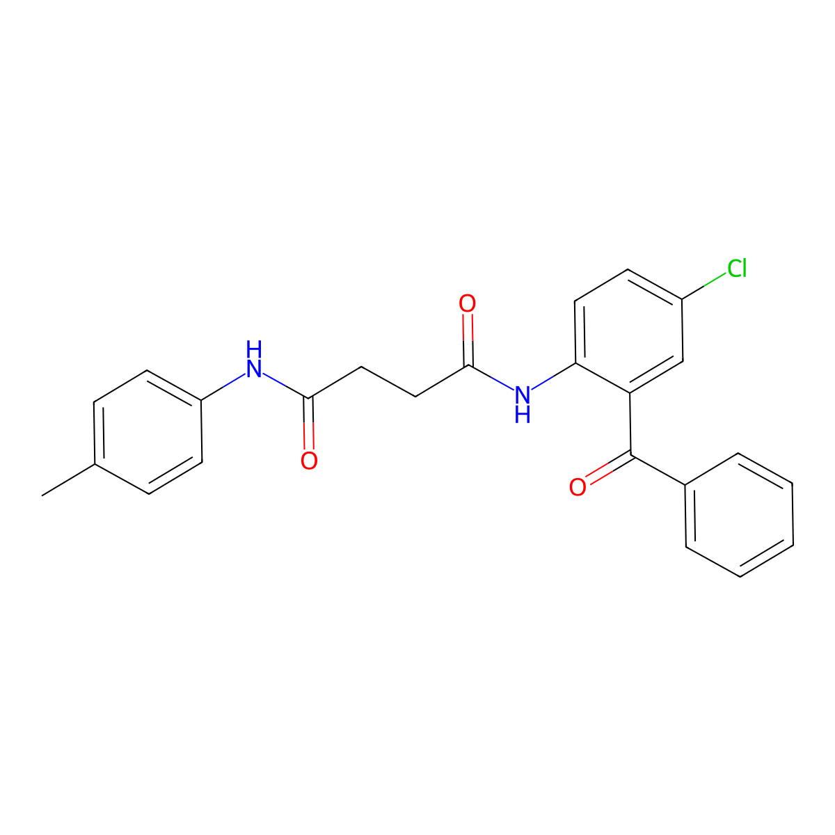 N1-(2-benzoyl-4-chlorophenyl)-N4-(p-tolyl)succinamide molecular structure, CAS 313398-48-0