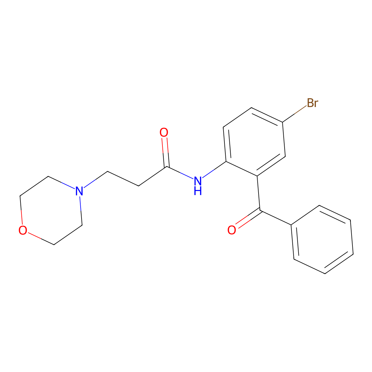 N-(2-benzoyl-4-bromophenyl)-3-morpholin-4-ylpropanamide molecular structure, CAS 313398-60-6
