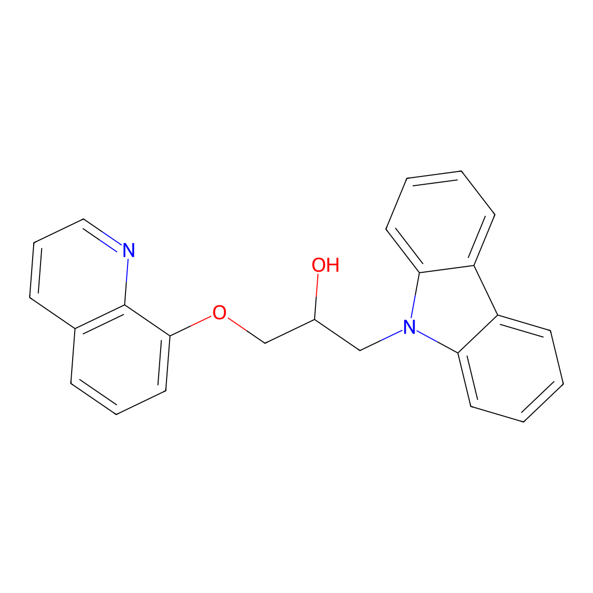 1-(9H-carbazol-9-yl)-3-(quinolin-8-yloxy)propan-2-ol molecular structure, CAS 313398-76-4