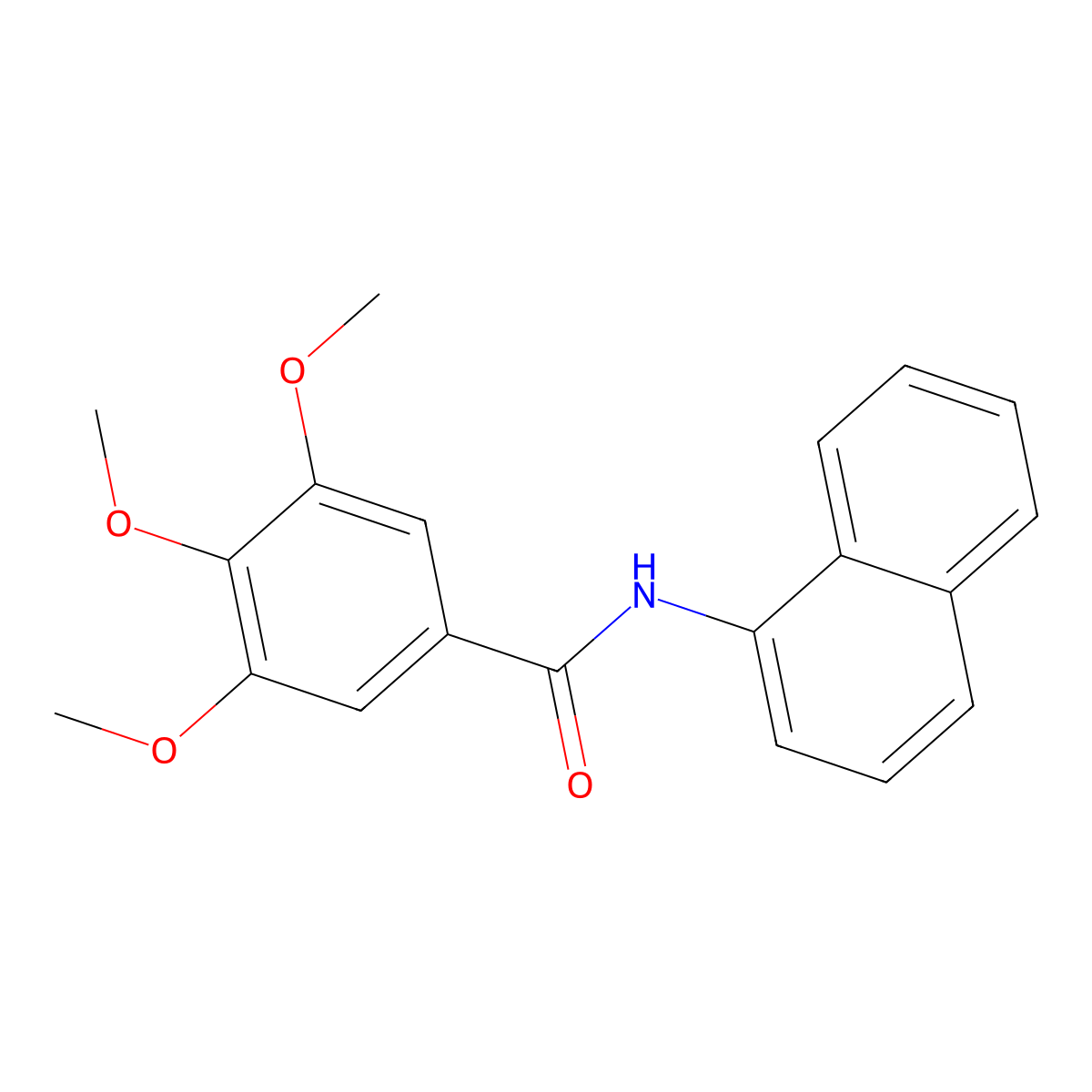 N1-(1-naphthyl)-3,4,5-trimethoxybenzamide molecular structure, CAS 313399-03-0