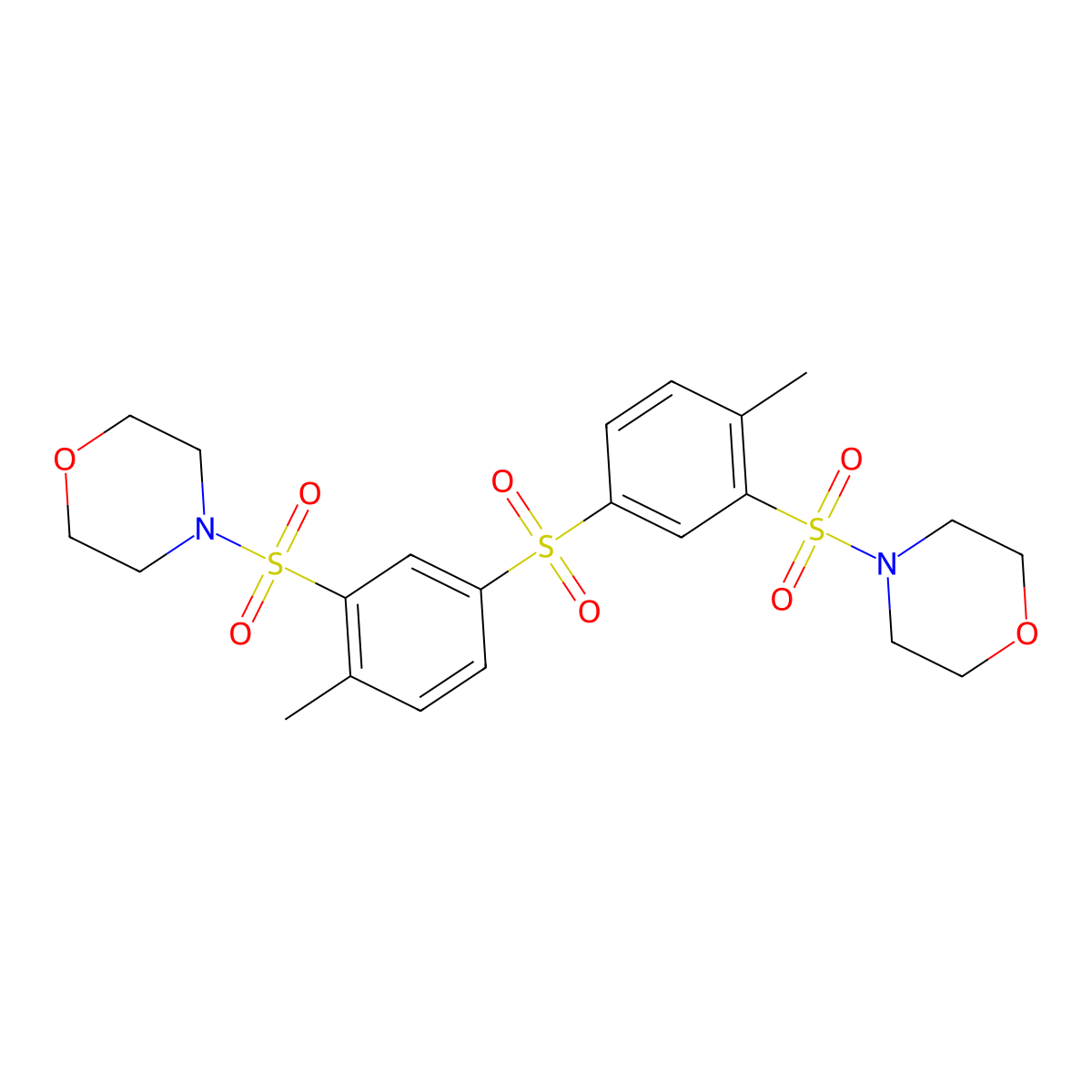 Bis[4-methyl-3-(4-morpholinylsulfonyl)phenyl] sulfone molecular structure, CAS 313399-28-9