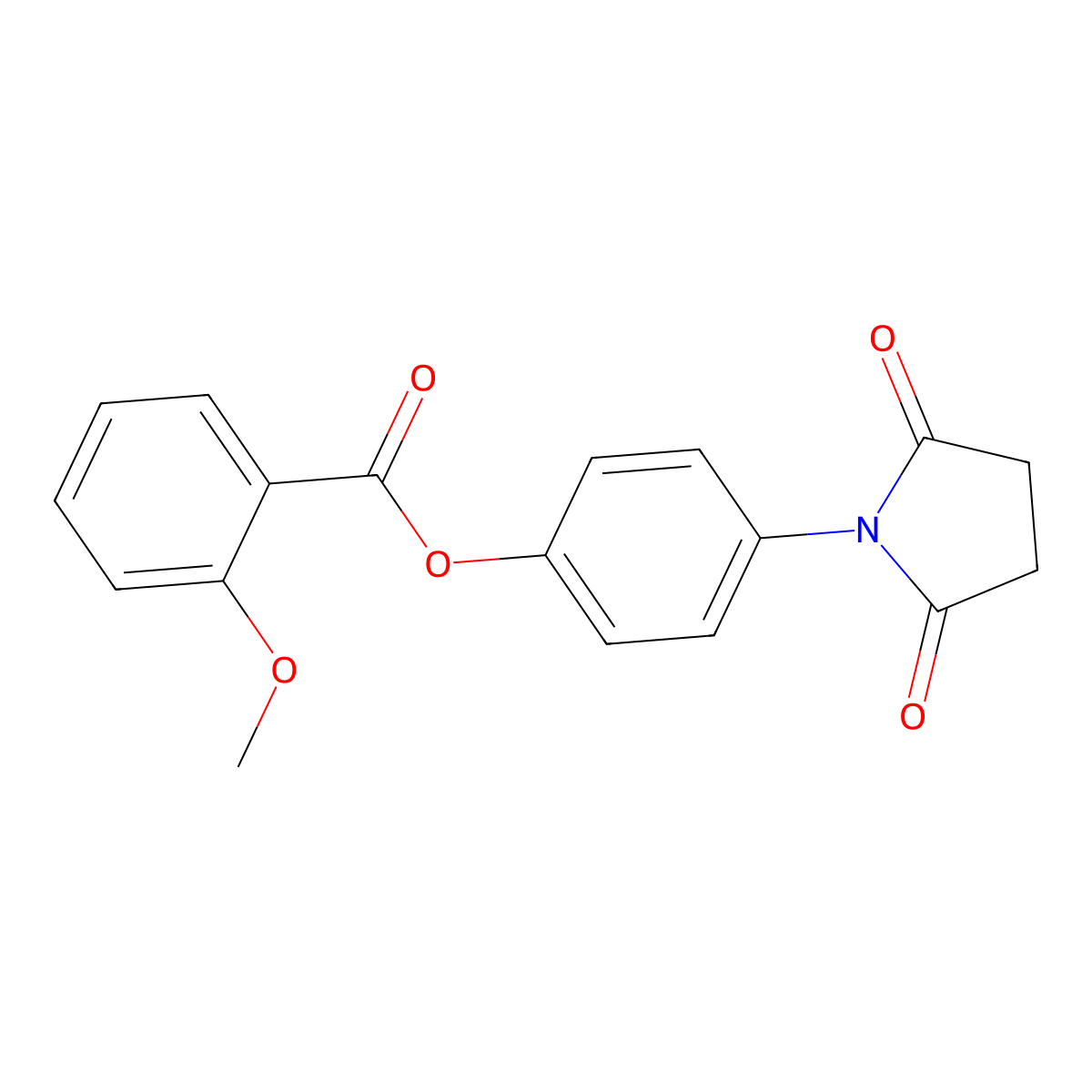 4-(2,5-Dioxopyrrolidin-1-yl)phenyl 2-methoxybenzoate molecular structure, CAS 313399-50-7