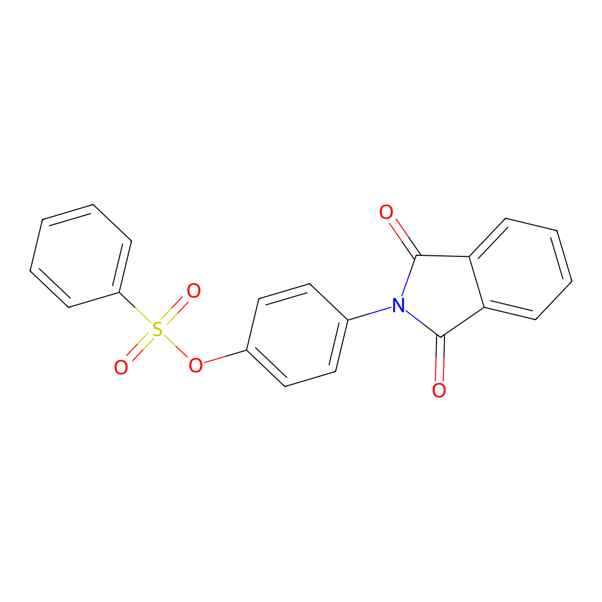 4-(1,3-dioxo-1,3-dihydro-2H-isoindol-2-yl)phenyl benzenesulfonate molecular structure, CAS 313399-51-8