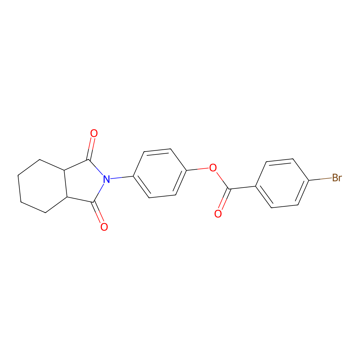 4-(1,3-dioxooctahydro-2H-isoindol-2-yl)phenyl 4-bromobenzoate molecular structure, CAS 313399-52-9