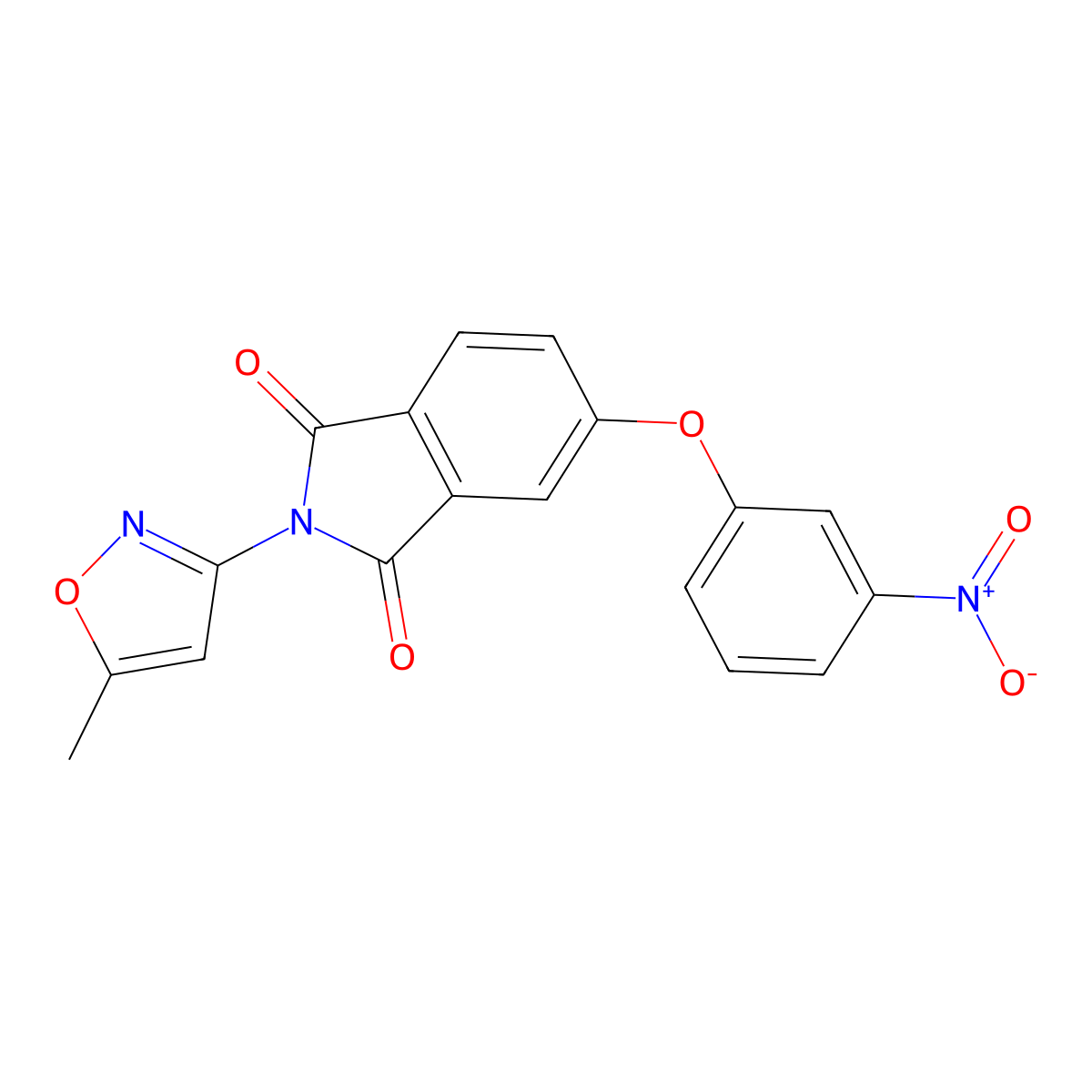 2-(5-Methyl-1,2-oxazol-3-yl)-5-(3-nitrophenoxy)isoindole-1,3-dione molecular structure, CAS 313399-86-9
