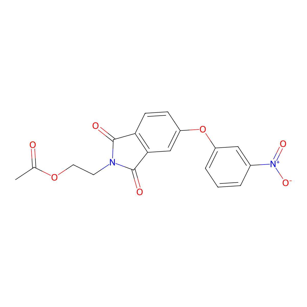 2-[5-(3-nitrophenoxy)-1,3-dioxo-1,3-dihydro-2H-isoindol-2-yl]ethyl acetate molecular structure, CAS 313401-77-3