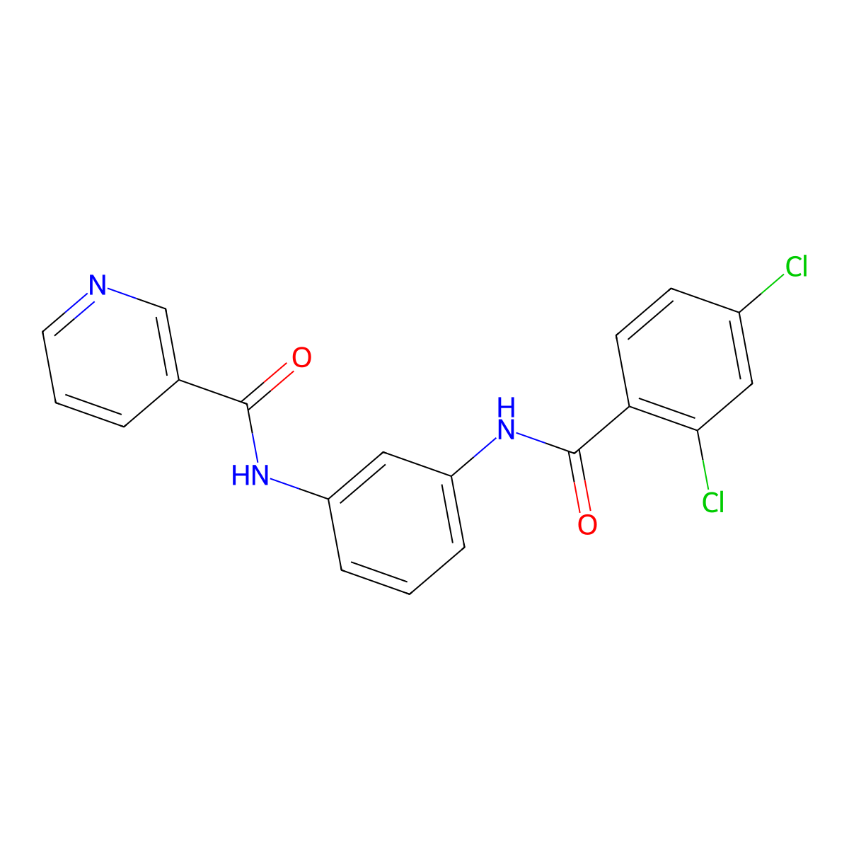 N-{3-[(2,4-dichlorobenzoyl)amino]phenyl}nicotinamide molecular structure, CAS 313401-84-2