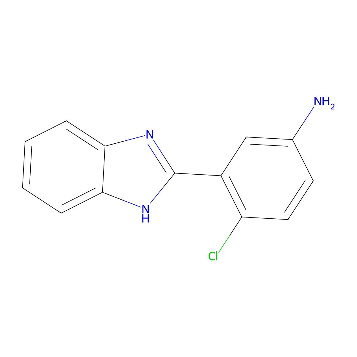 3-(1H-Benzoimidazol-2-yl)-4-chloro-phenylamine molecular structure, CAS 313402-16-3
