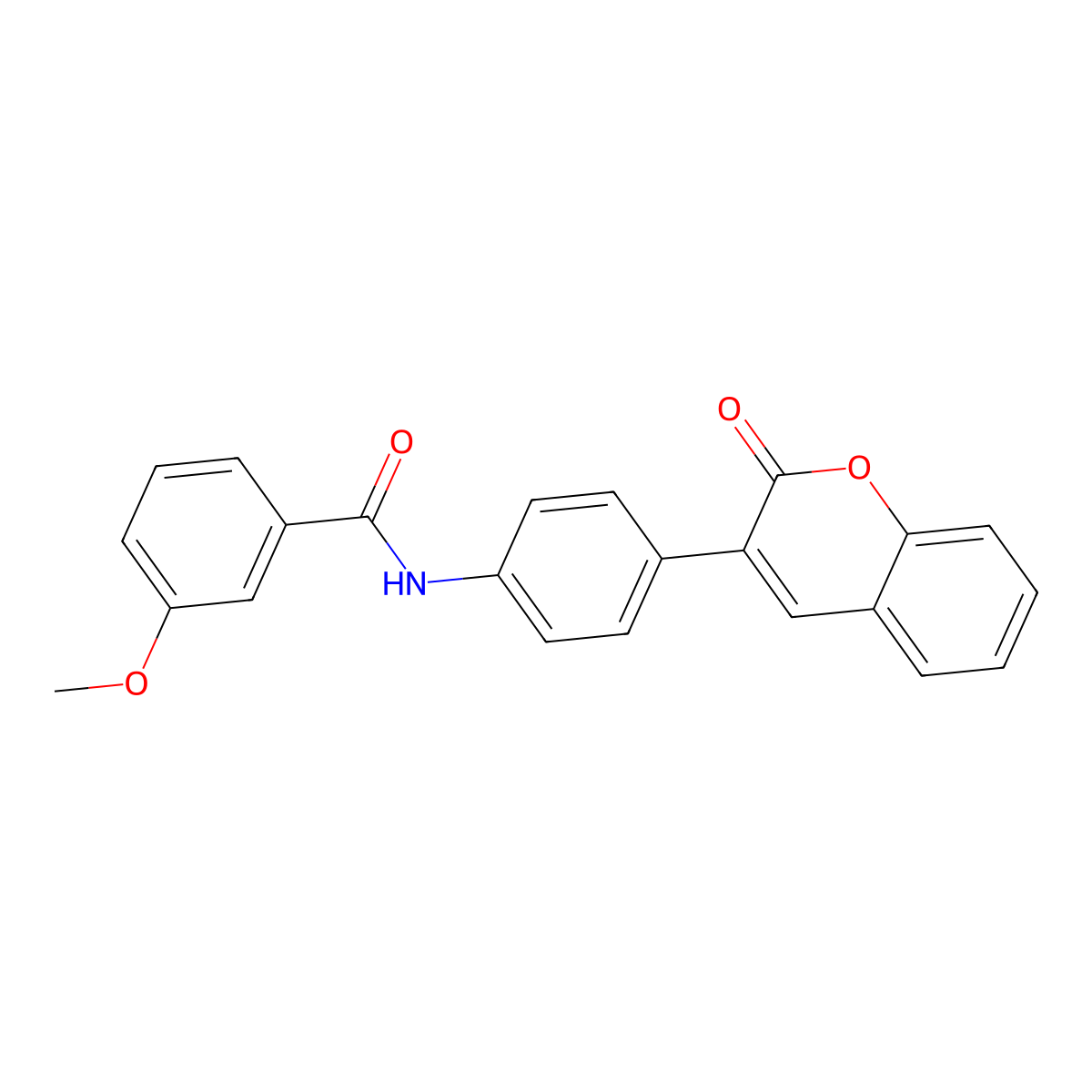 3-methoxy-N-[4-(2-oxochromen-3-yl)phenyl]benzamide molecular structure, CAS 313402-19-6