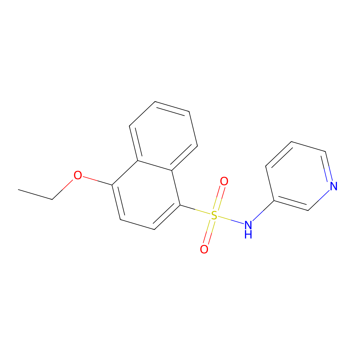 4-ethoxy-N-pyridin-3-ylnaphthalene-1-sulfonamide molecular structure, CAS 313402-55-0