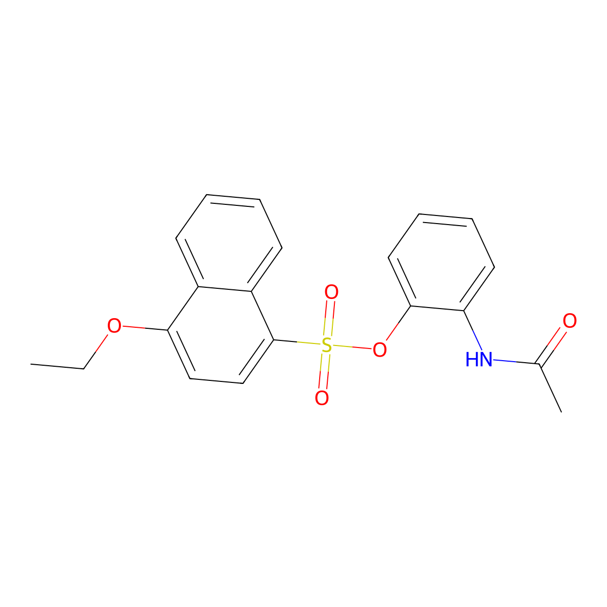 2-(Acetylamino)phenyl 4-ethoxynaphthalenesulfonate molecular structure, CAS 313402-57-2