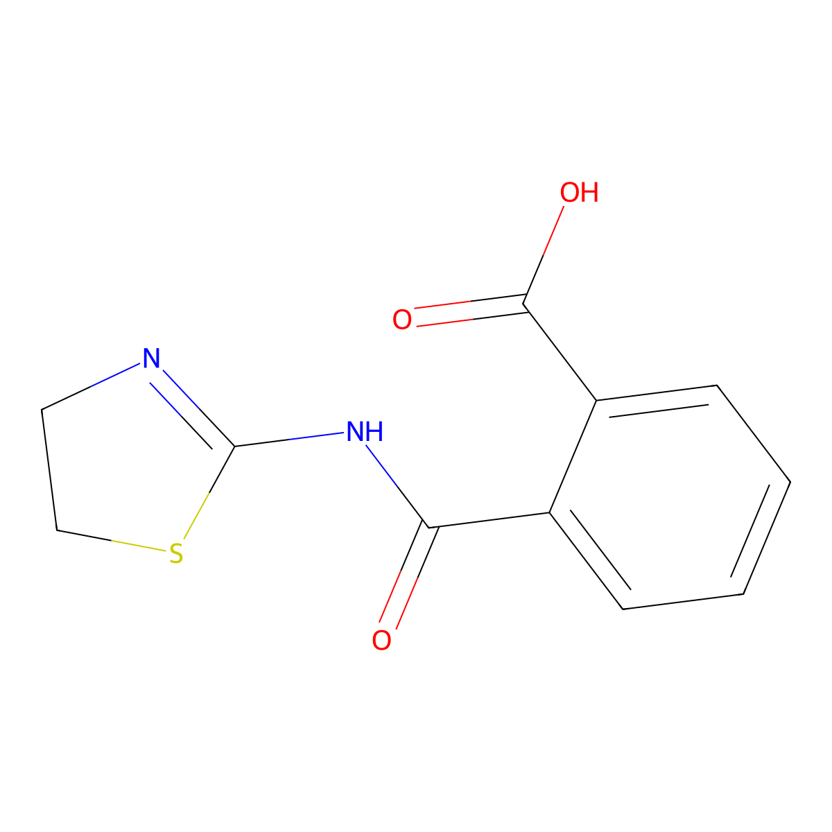2-(4,5-dihydro-1,3-thiazol-2-ylcarbamoyl)benzoic Acid molecular structure, CAS 313402-63-0
