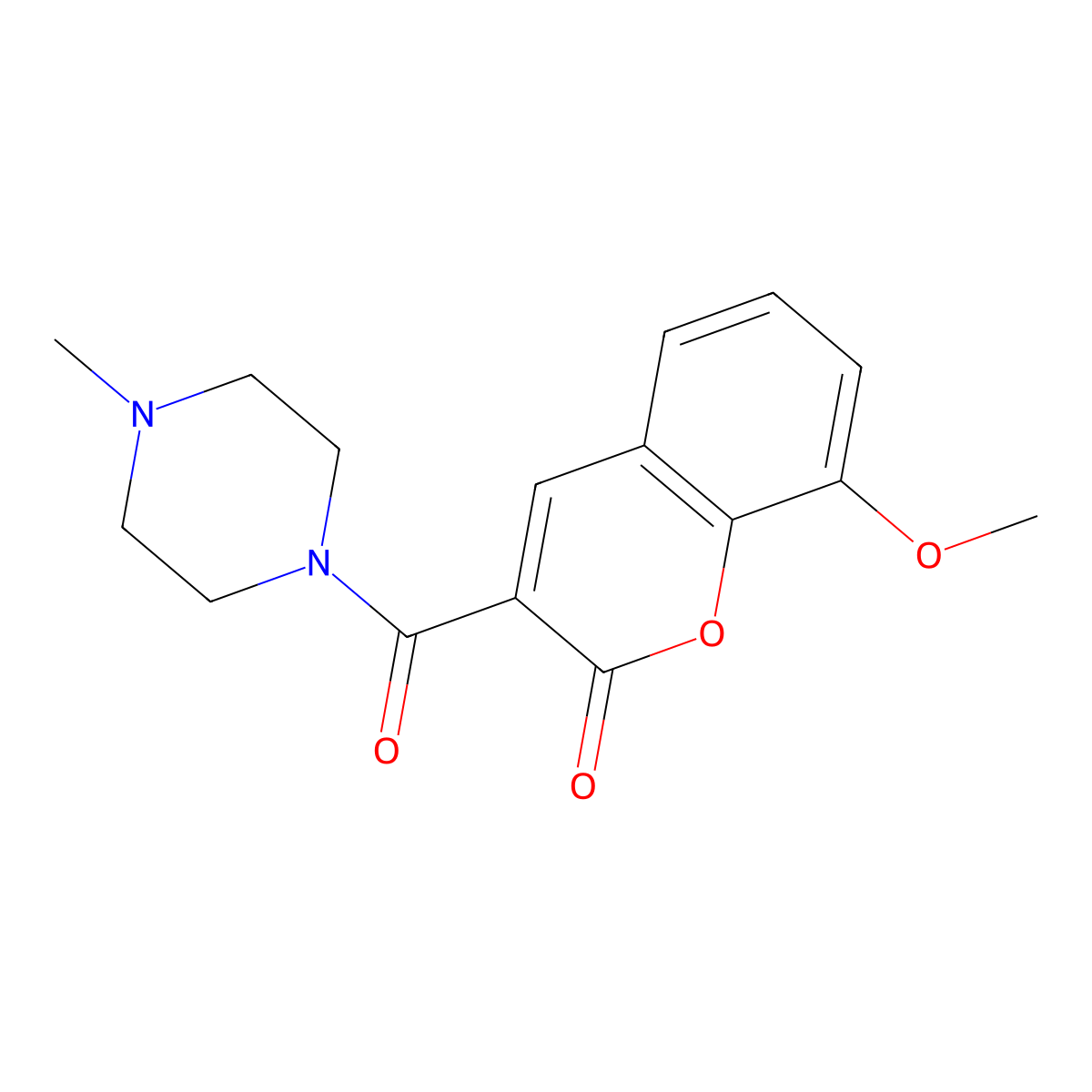 8-Methoxy-3-[(4-methylpiperazinyl)carbonyl]chromen-2-one molecular structure, CAS 313402-67-4