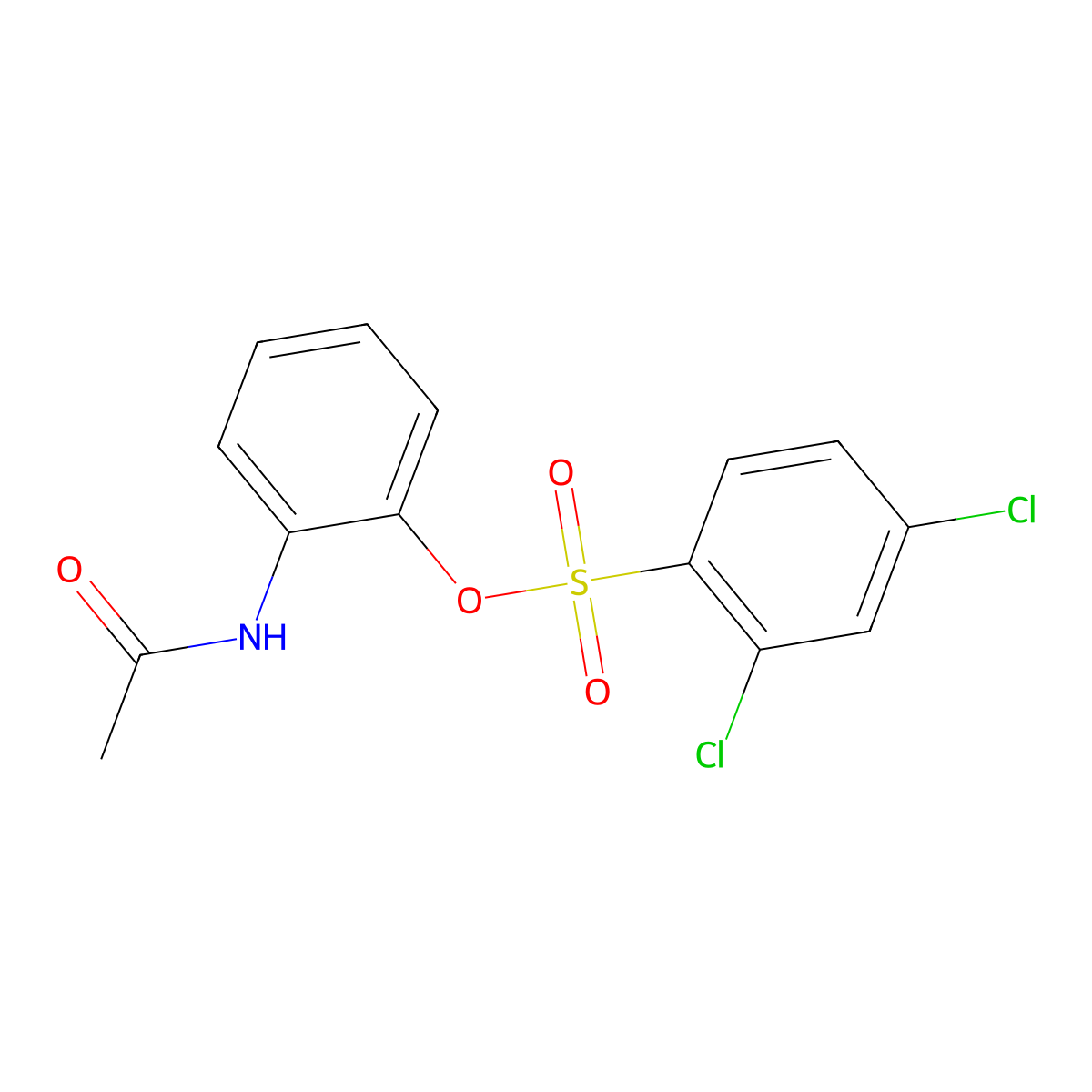 2-(Acetylamino)phenyl 2,4-dichlorobenzenesulfonate molecular structure, CAS 313402-83-4