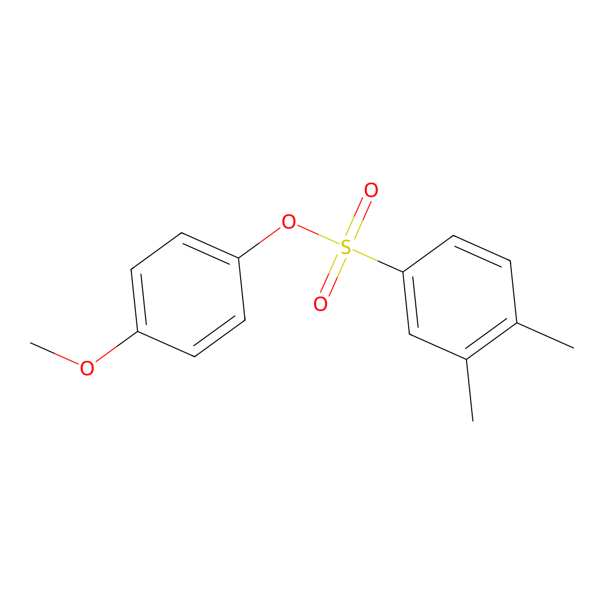 4-Methoxyphenyl 3,4-dimethylbenzenesulfonate molecular structure, CAS 313402-89-0