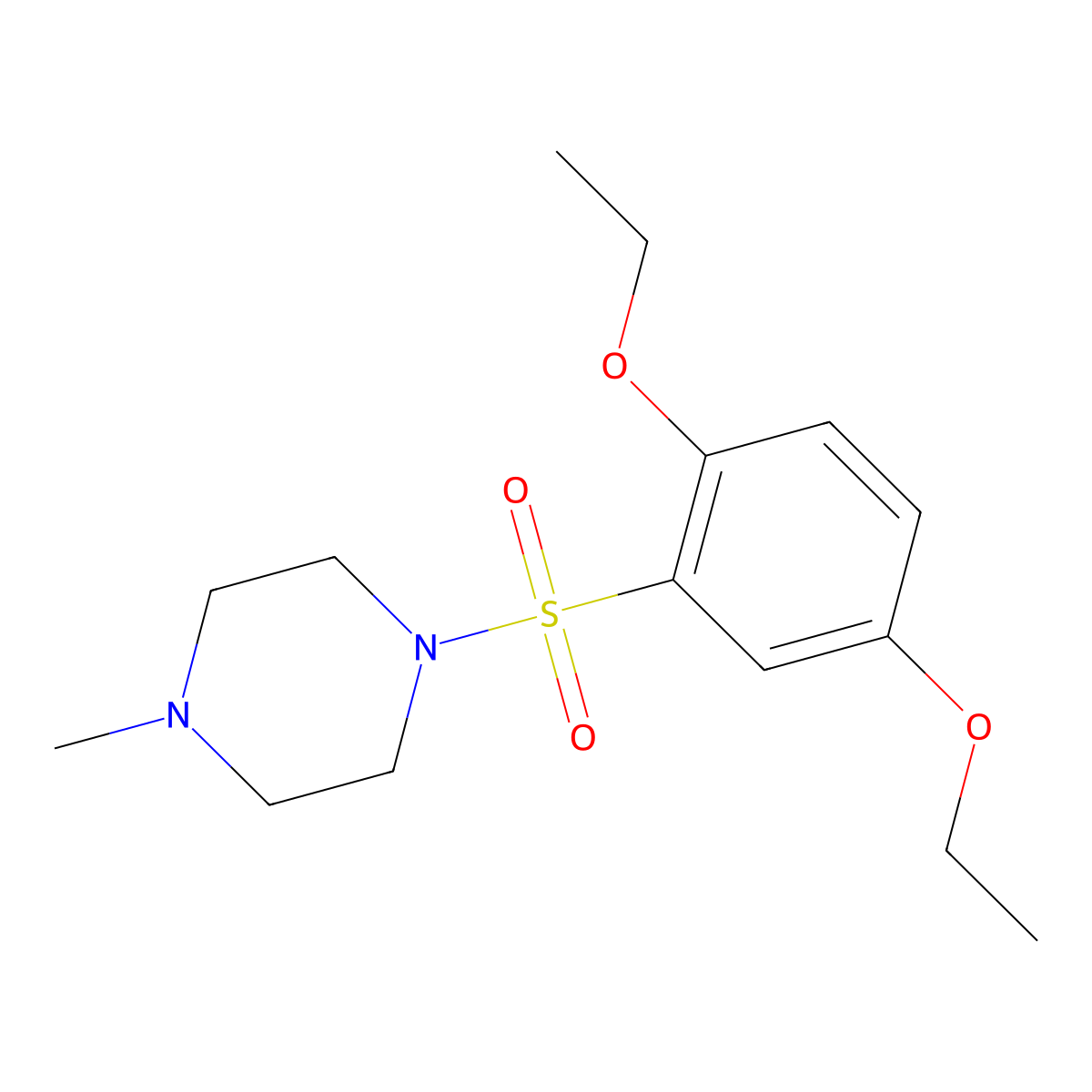 1-(2,5-Diethoxyphenyl)sulfonyl-4-methylpiperazine molecular structure, CAS 313402-99-2