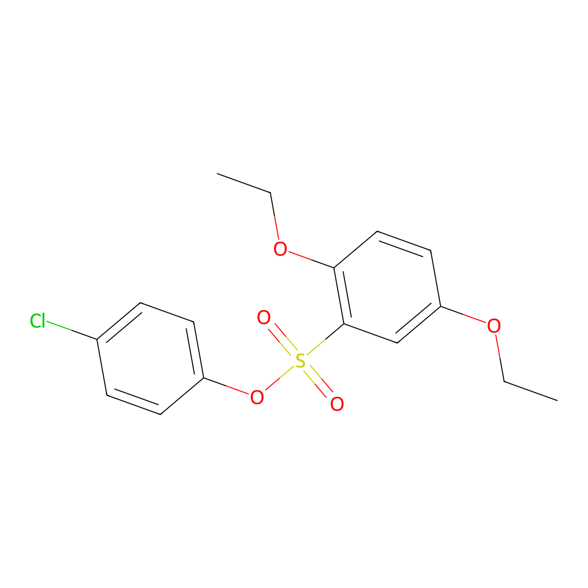 4-Chlorophenyl 2,5-diethoxybenzenesulfonate molecular structure, CAS 313403-00-8