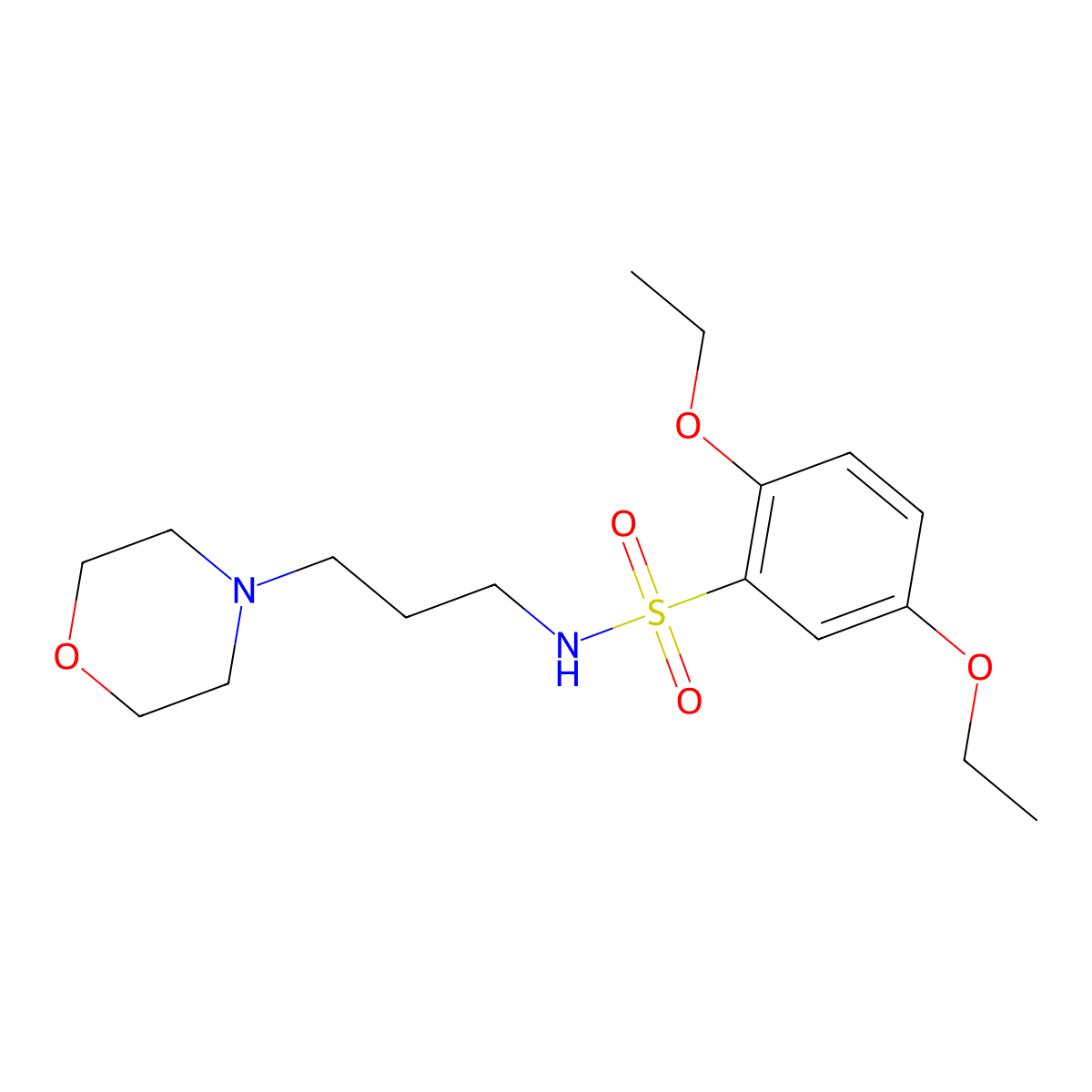 2,5-diethoxy-N-(3-morpholin-4-ylpropyl)benzenesulfonamide molecular structure, CAS 313403-01-9