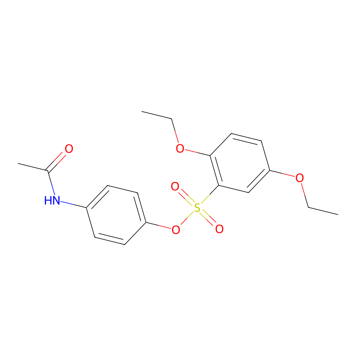 4-(Acetylamino)phenyl 2,5-diethoxybenzenesulfonate molecular structure, CAS 313403-02-0