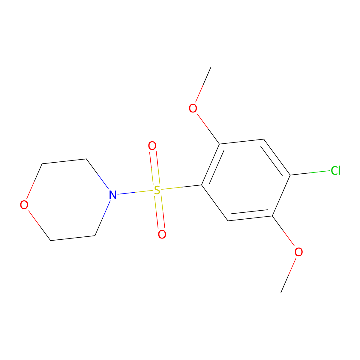 4-(4-Chloro-2,5-dimethoxyphenyl)sulfonylmorpholine molecular structure, CAS 313403-08-6