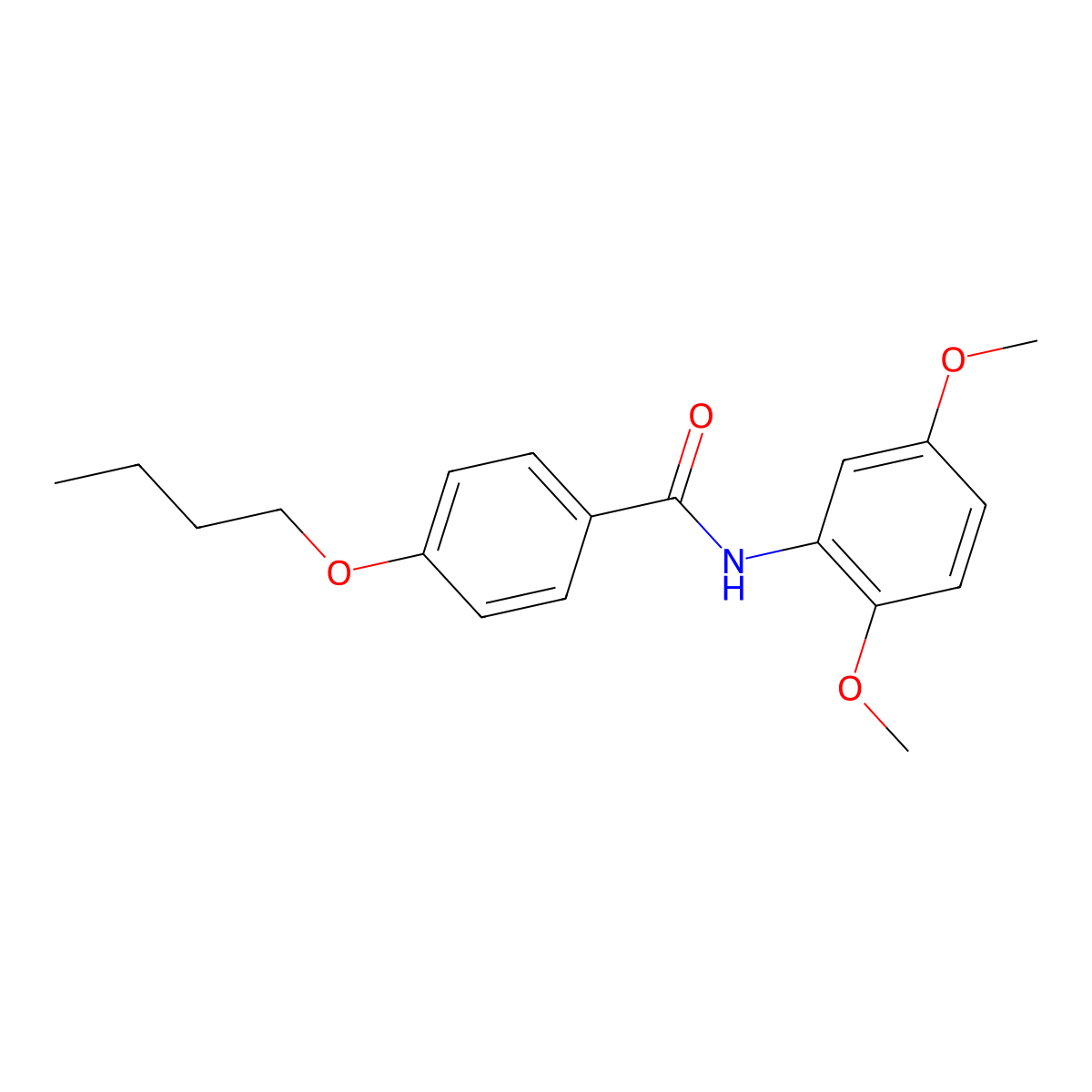 4-butoxy-N-(2,5-dimethoxyphenyl)benzamide molecular structure, CAS 313403-35-9