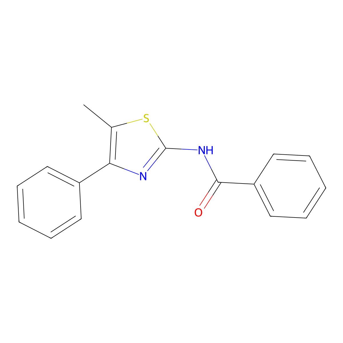 N-(5-methyl-4-phenyl-1,3-thiazol-2-yl)benzamide molecular structure, CAS 313403-40-6