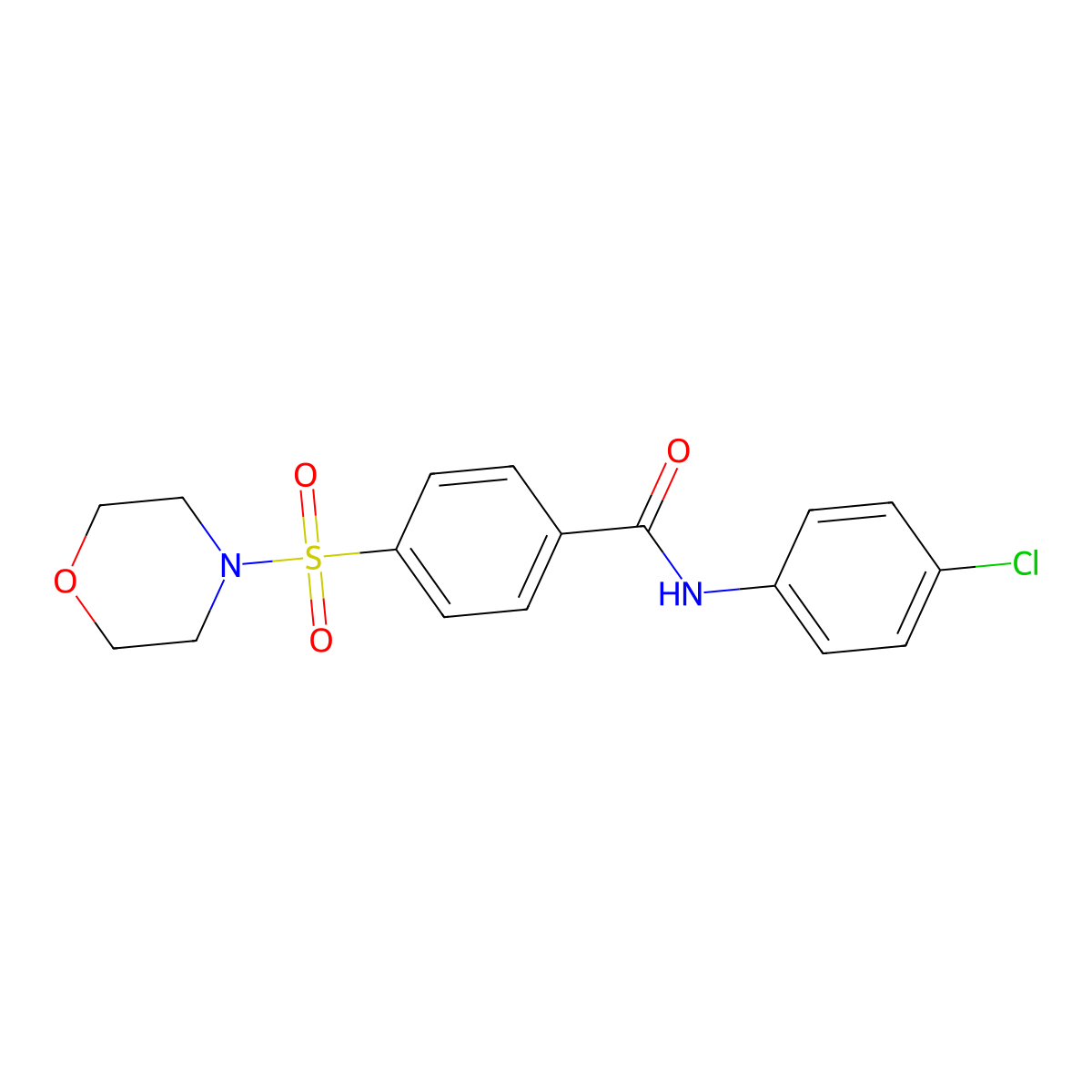 N-(4-chlorophenyl)-4-morpholin-4-ylsulfonylbenzamide molecular structure, CAS 313403-43-9