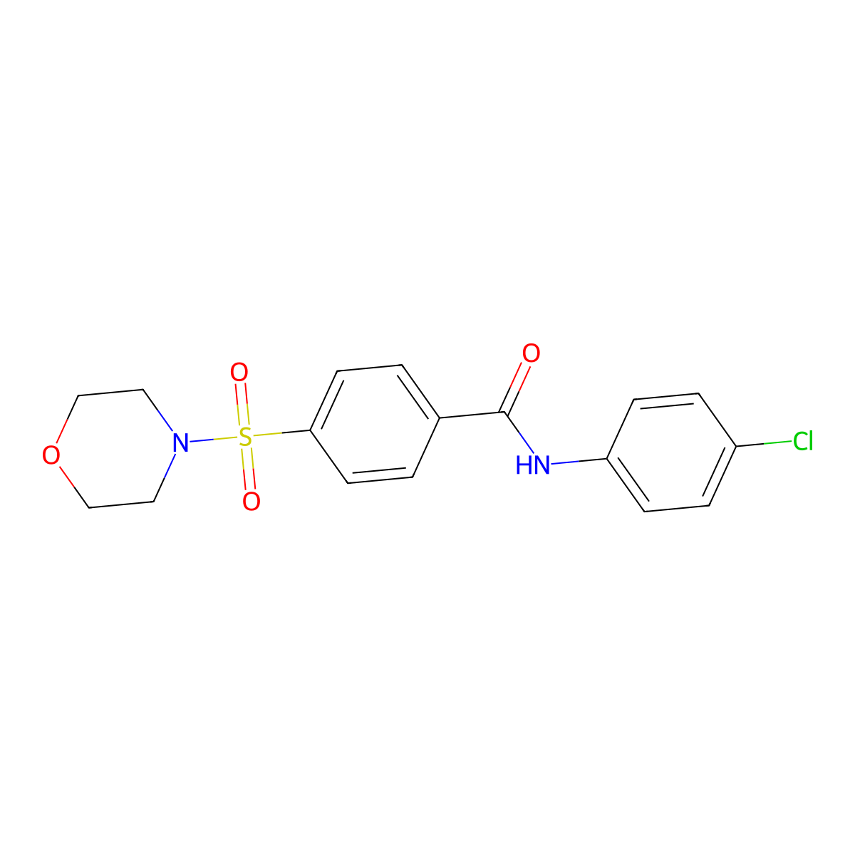 N-(4-chlorophenyl)-4-morpholin-4-ylsulfonylbenzamide molecular structure, CAS 313403-43-9