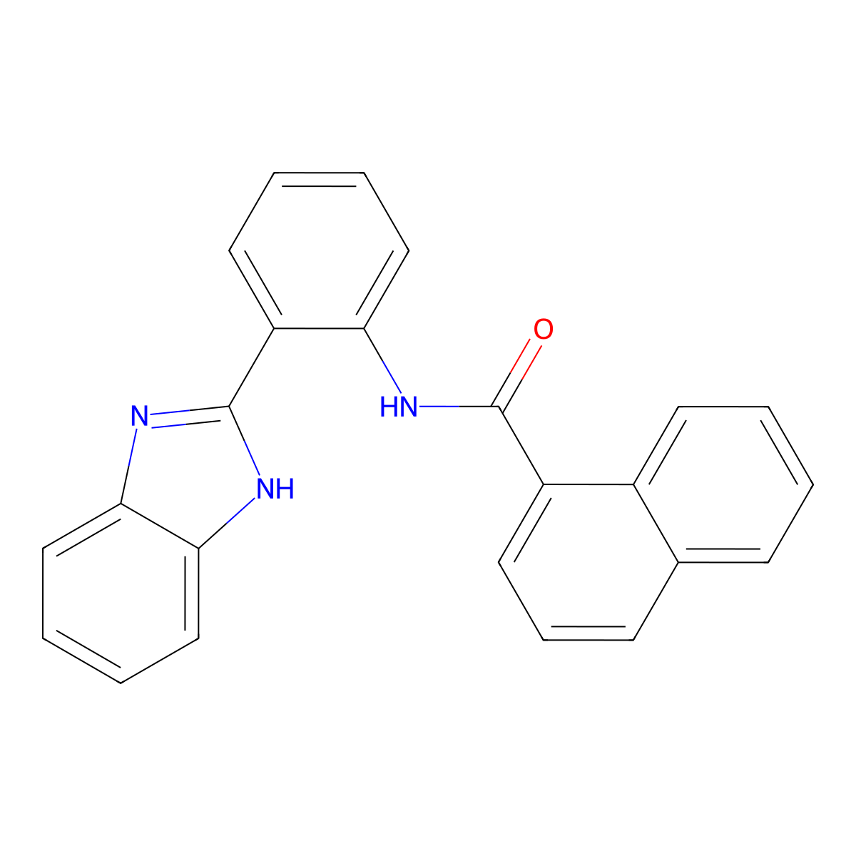 N-(2-(1H-benzo[d]imidazol-2-yl)phenyl)-1-naphthamide molecular structure, CAS 313403-50-8