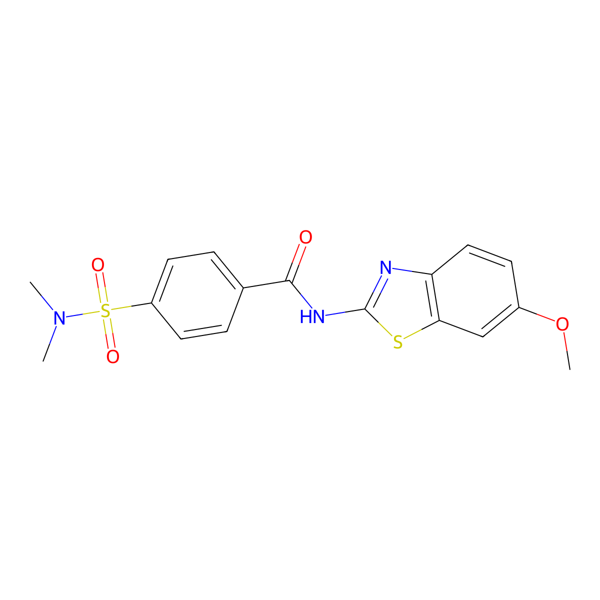 4-(dimethylsulfamoyl)-N-(6-methoxy-1,3-benzothiazol-2-yl)benzamide molecular structure, CAS 313403-54-2