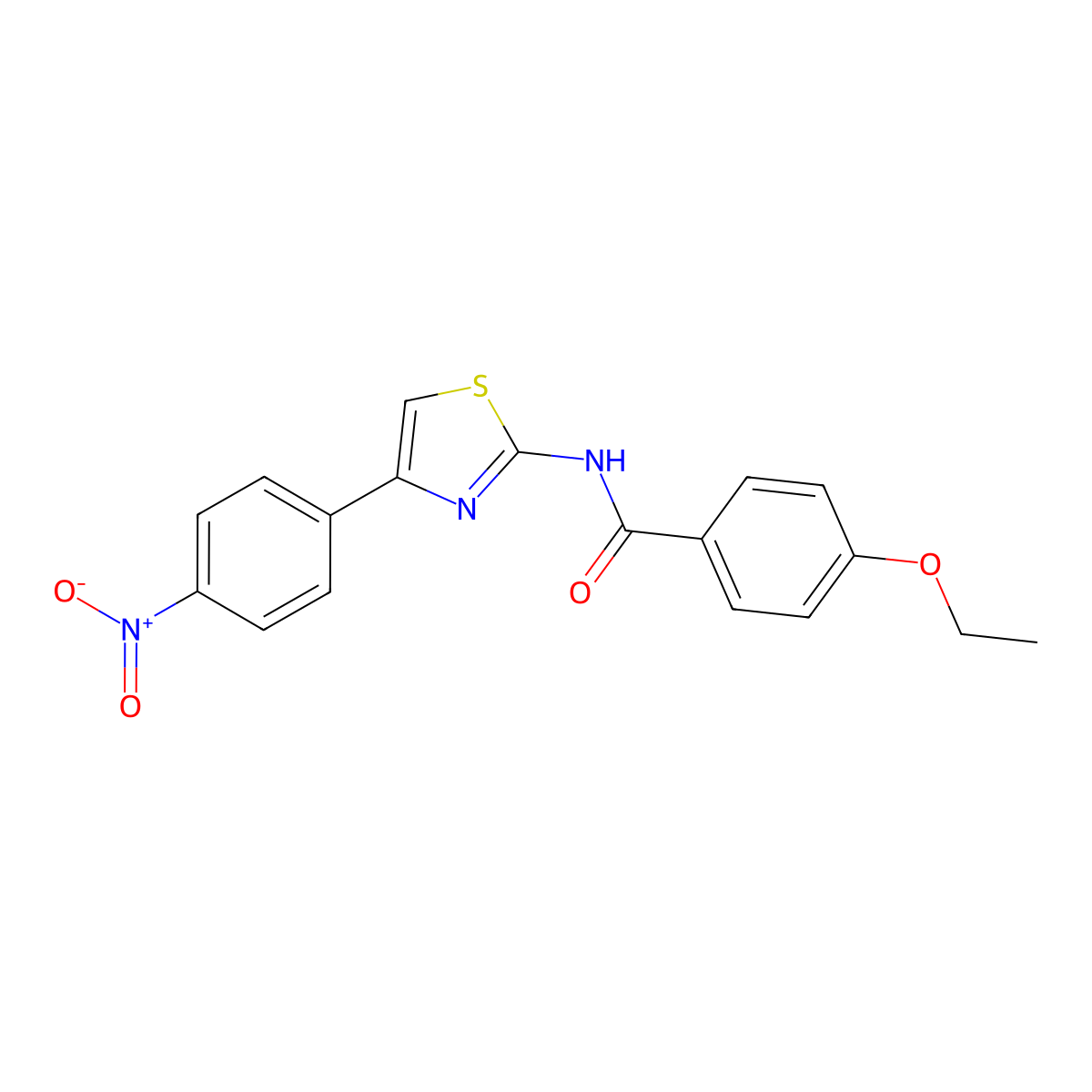 (E)-4-ethoxy-N-(4-(4-nitrophenyl)thiazol-2(3H)-ylidene)benzamide molecular structure, CAS 313403-69-9