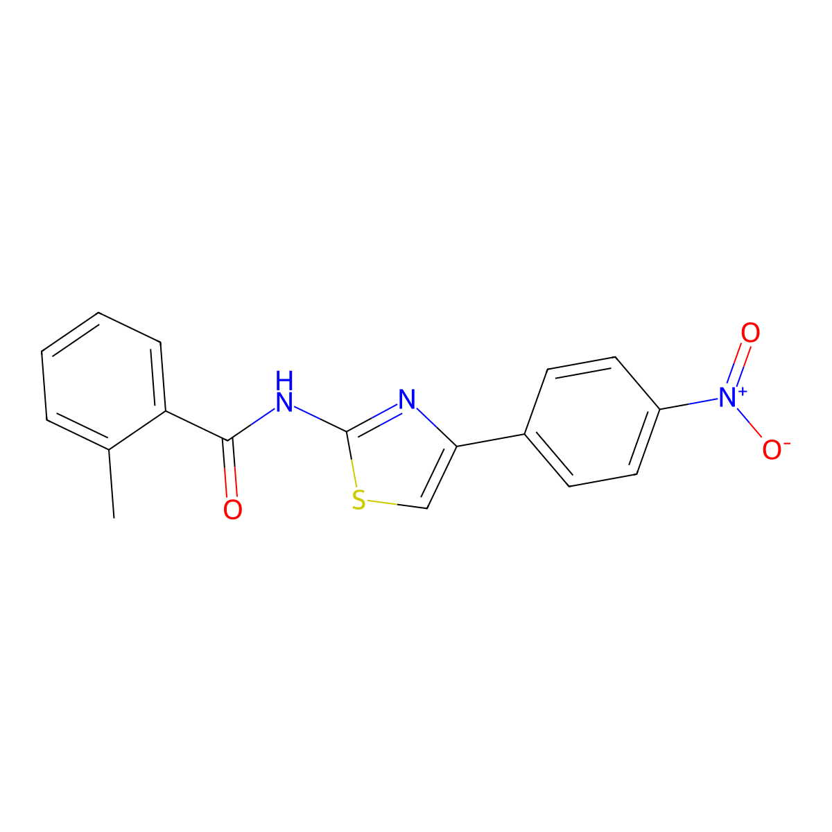 (E)-2-methyl-N-(4-(4-nitrophenyl)thiazol-2(3H)-ylidene)benzamide molecular structure, CAS 313403-71-3