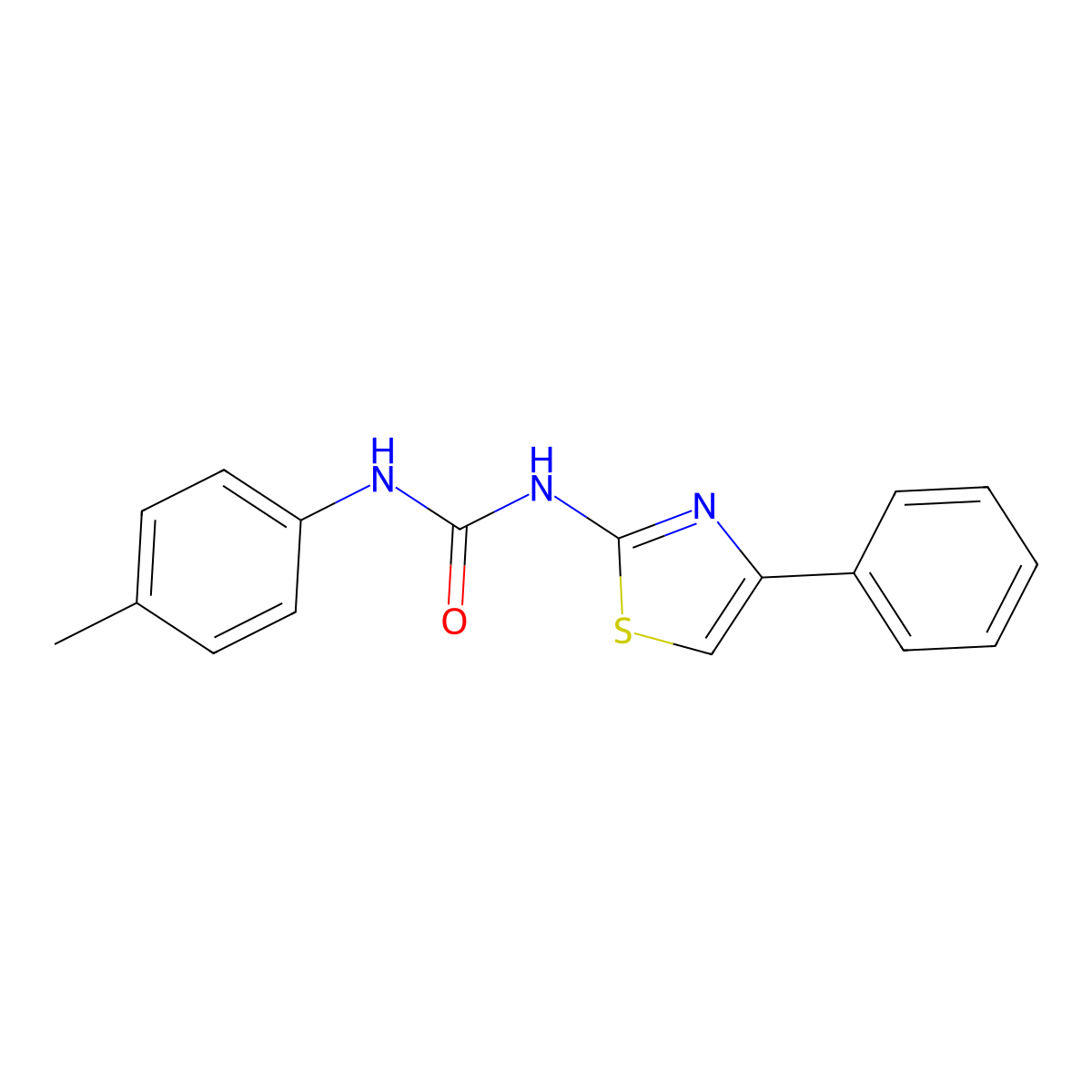 1-(4-Methylphenyl)-3-(4-phenyl-1,3-thiazol-2-yl)urea molecular structure, CAS 313403-72-4