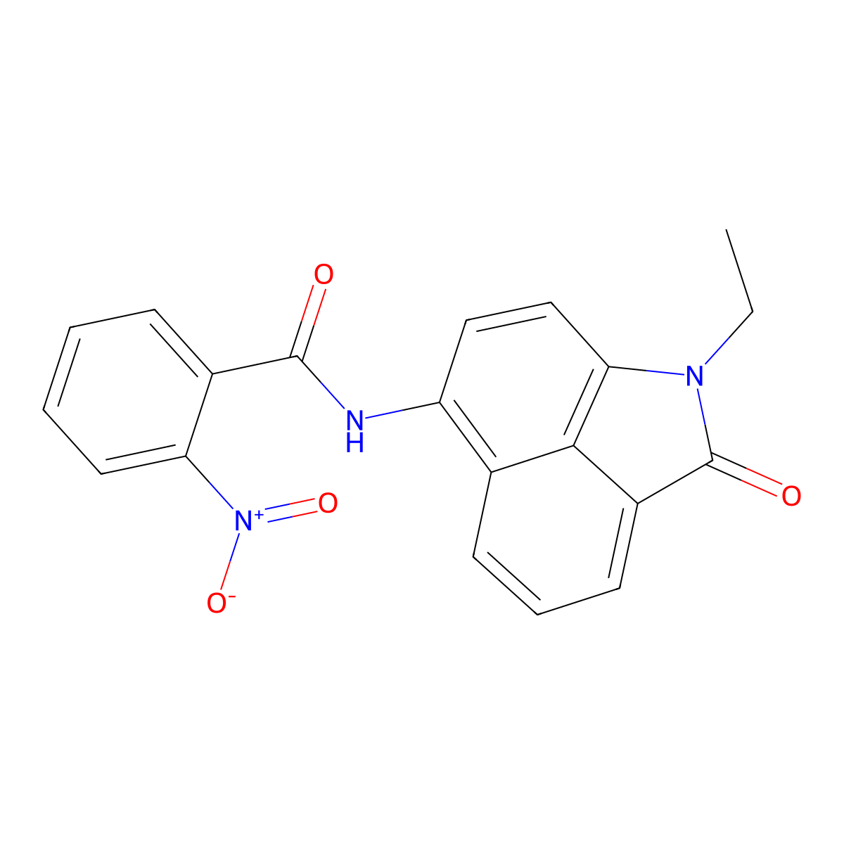 N-(1-ethyl-2-oxo-1,2-dihydrobenzo[cd]indol-6-yl)-2-nitrobenzamide molecular structure, CAS 313403-83-7