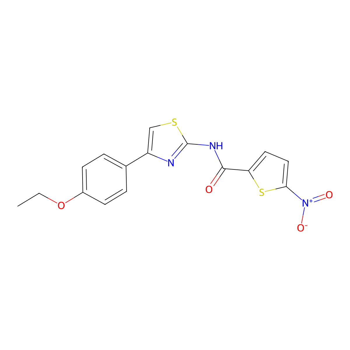 N-[4-(4-ethoxyphenyl)-1,3-thiazol-2-yl]-5-nitrothiophene-2-carboxamide molecular structure, CAS 313404-04-5
