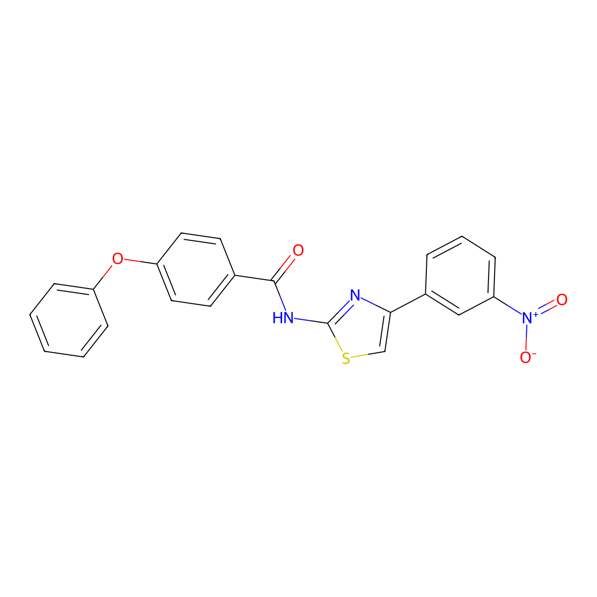 N-(4-(3-nitrophenyl)thiazol-2-yl)-4-phenoxybenzamide molecular structure, CAS 313404-06-7