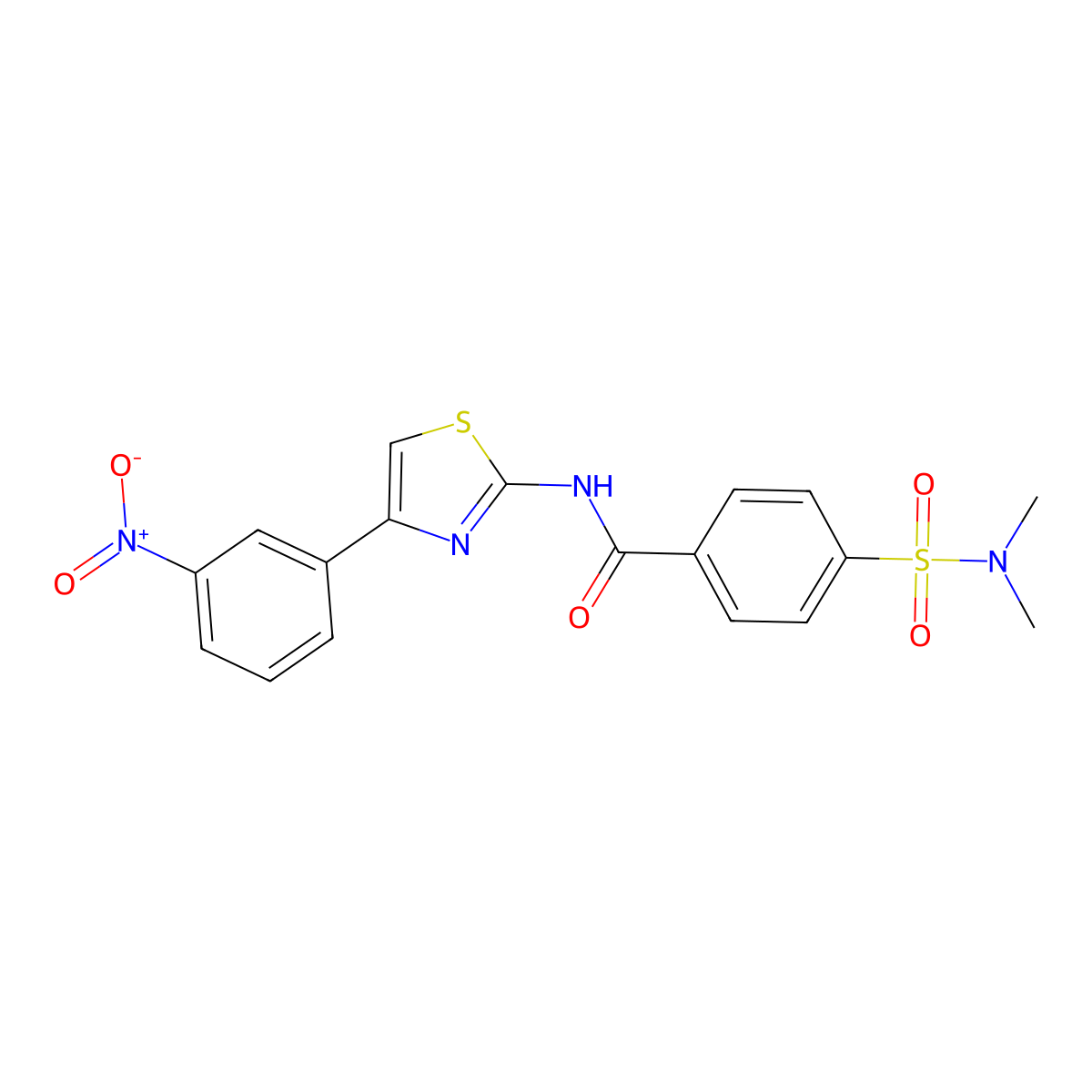 4-(dimethylsulfamoyl)-N-[4-(3-nitrophenyl)-1,3-thiazol-2-yl]benzamide molecular structure, CAS 313404-07-8