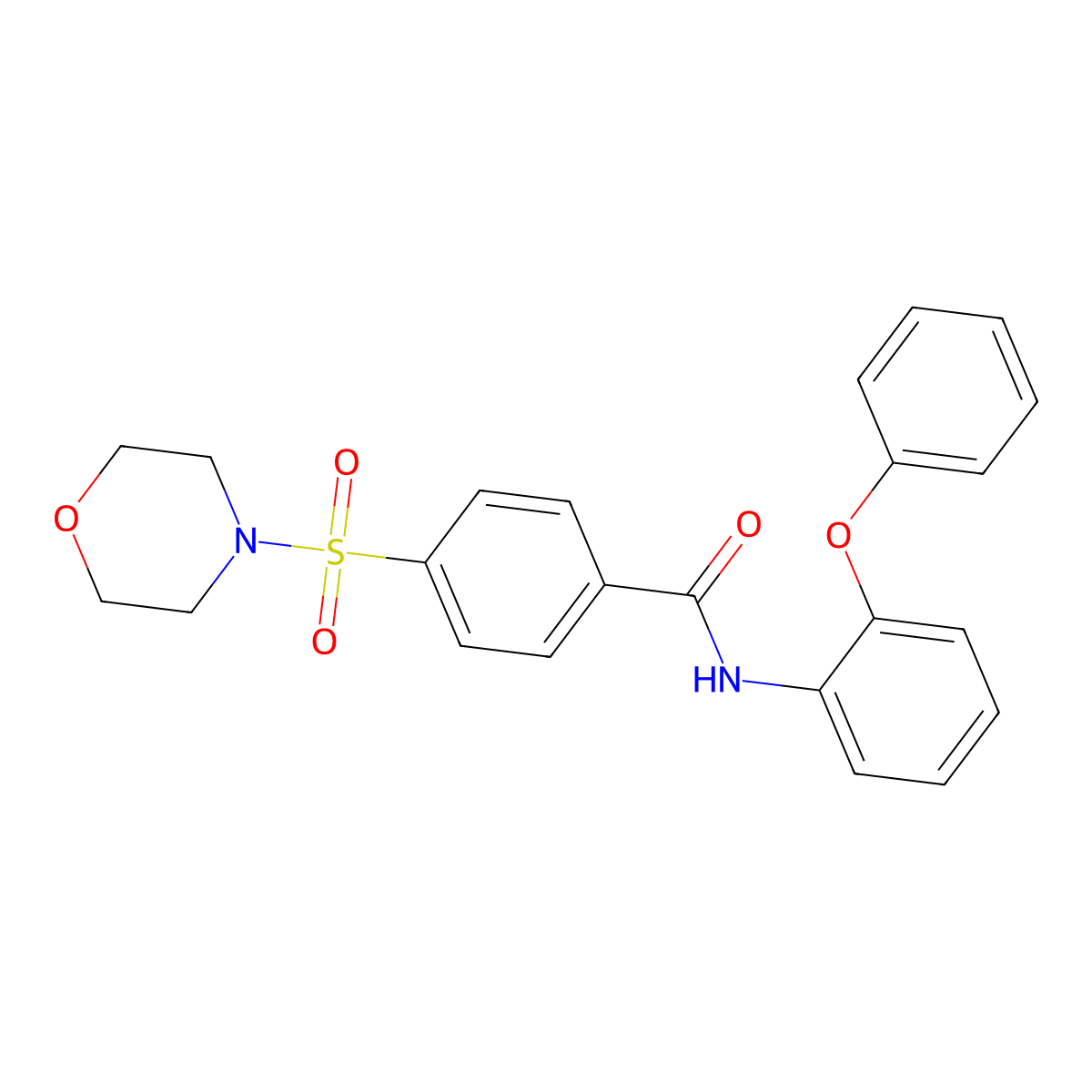 4-(morpholinosulfonyl)-N-(2-phenoxyphenyl)benzamide molecular structure, CAS 313404-19-2