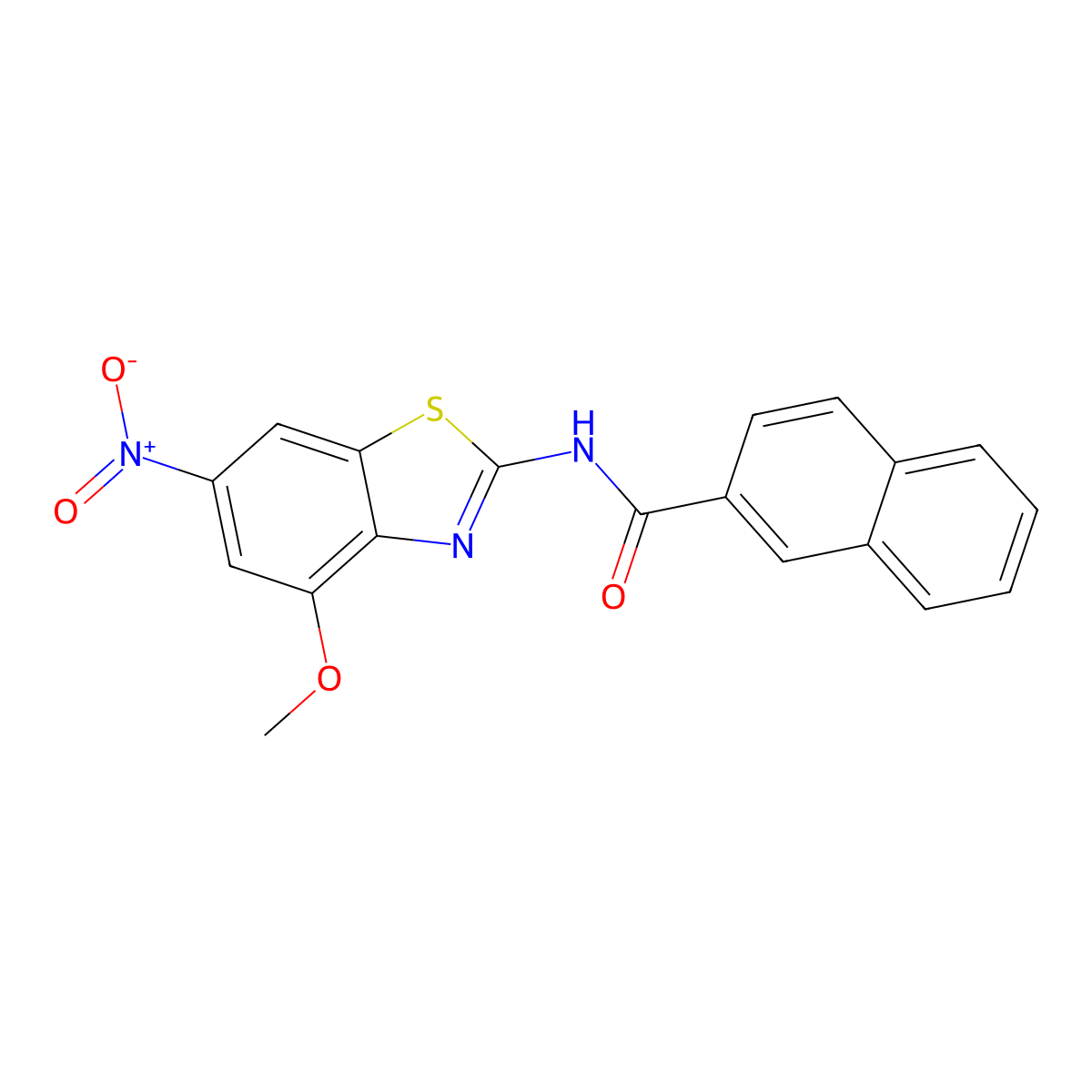 N-(4-methoxy-6-nitrobenzo[d]thiazol-2-yl)-2-naphthamide molecular structure, CAS 313404-22-7